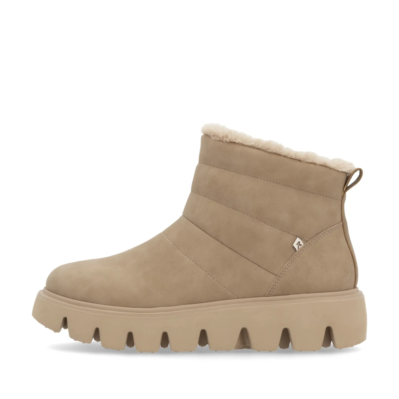 Rieker Stiefeletten & Boots | Fluffy<Damen Kurzstiefel lehm Beige