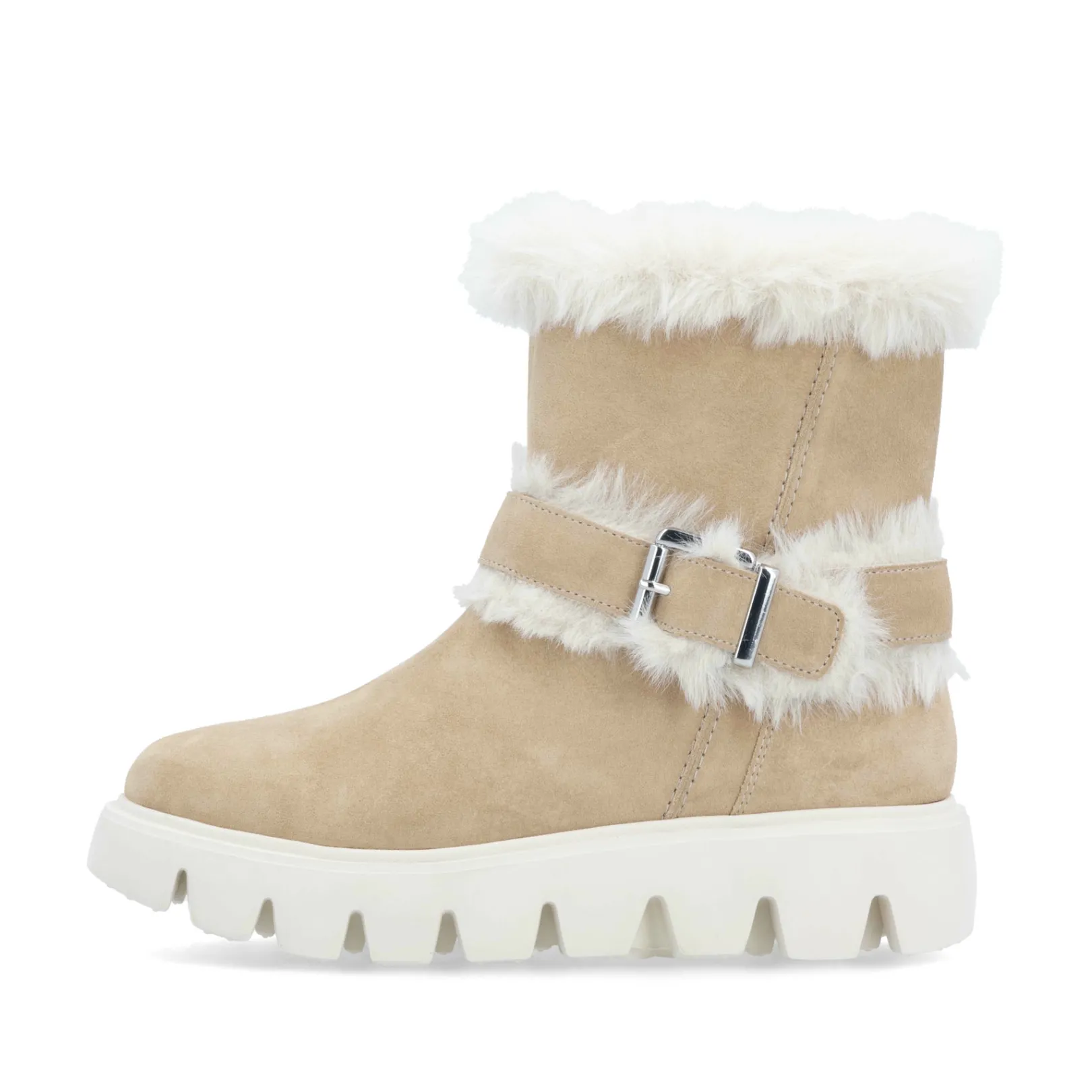 Rieker Stiefeletten & Boots | Fluffy<Damen Kurzstiefel lehm Beige