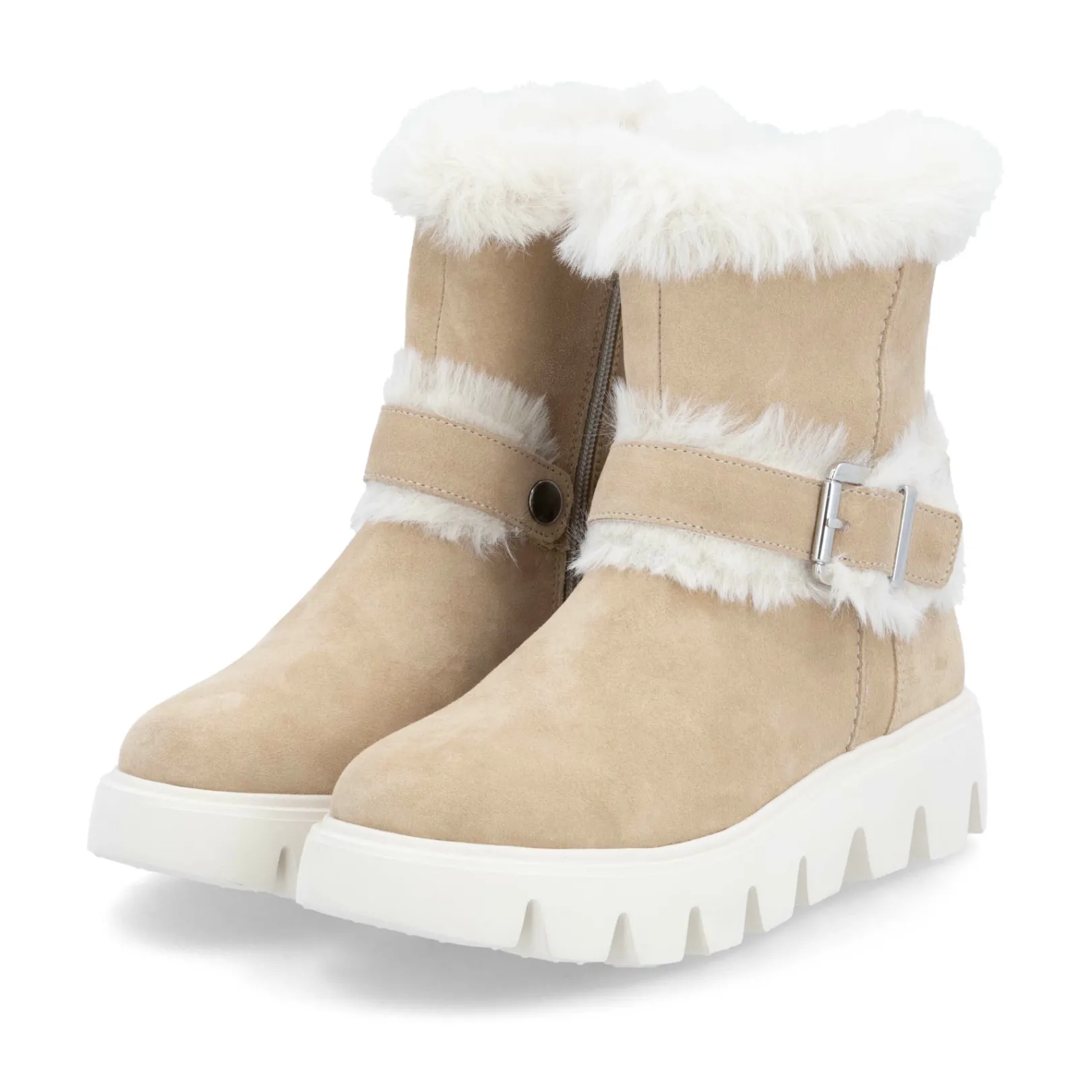 Rieker Stiefeletten & Boots | Fluffy<Damen Kurzstiefel lehm Beige