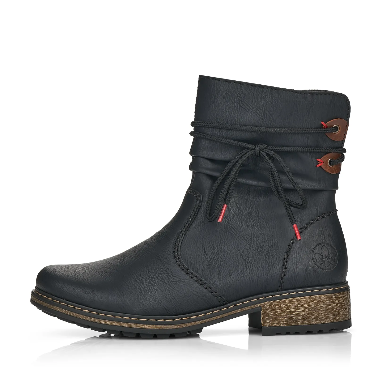 Rieker Stiefeletten & Boots<Damen Kurzstiefel matt Schwarz