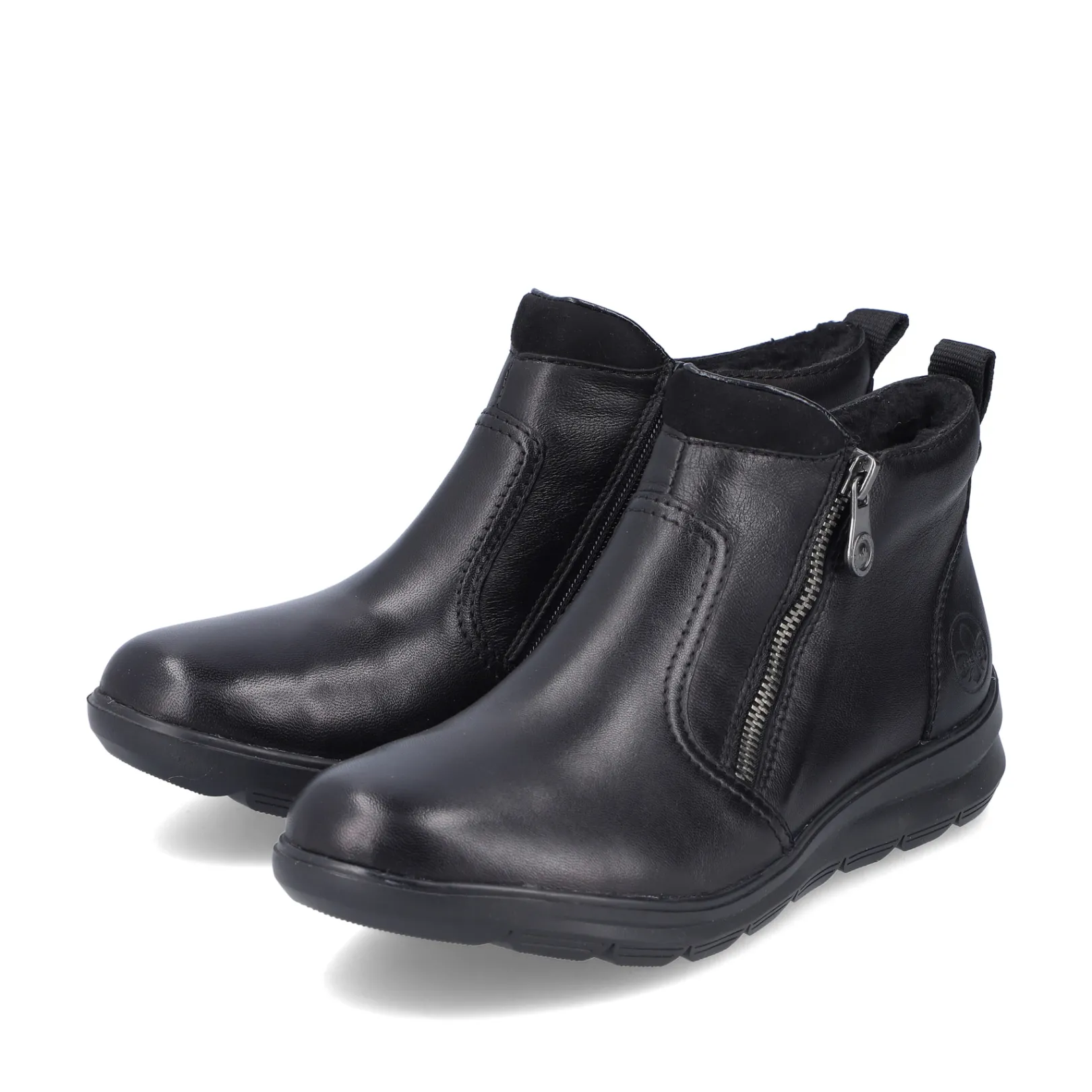 Rieker Stiefeletten & Boots<Damen Kurzstiefel matt Schwarz