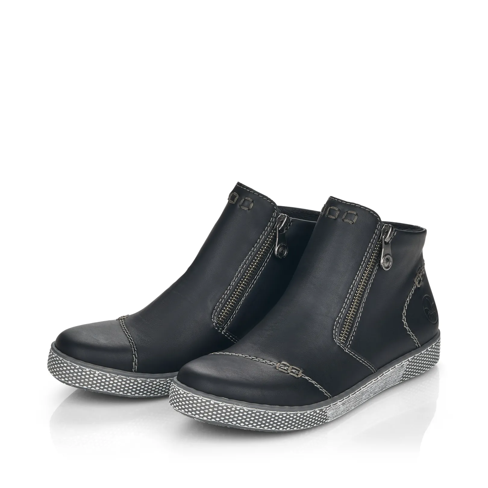 Rieker Stiefeletten & Boots<Damen Kurzstiefel matt Schwarz