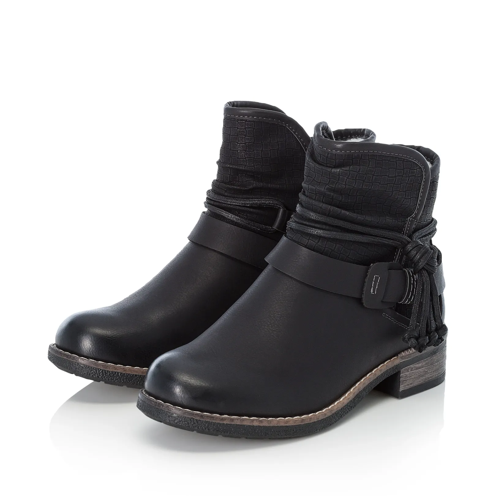 Rieker Stiefeletten & Boots<Damen Kurzstiefel nacht Schwarz