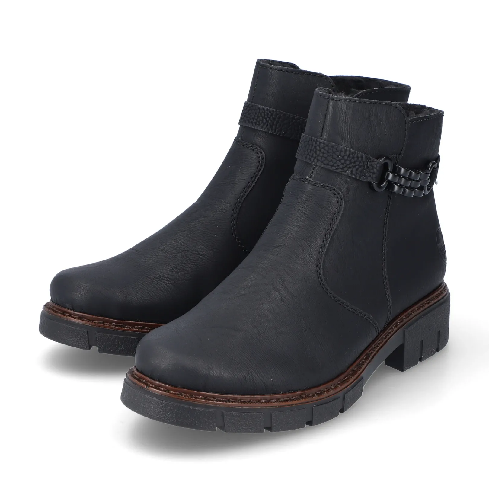 Rieker Stiefeletten & Boots<Damen Kurzstiefel nacht Schwarz