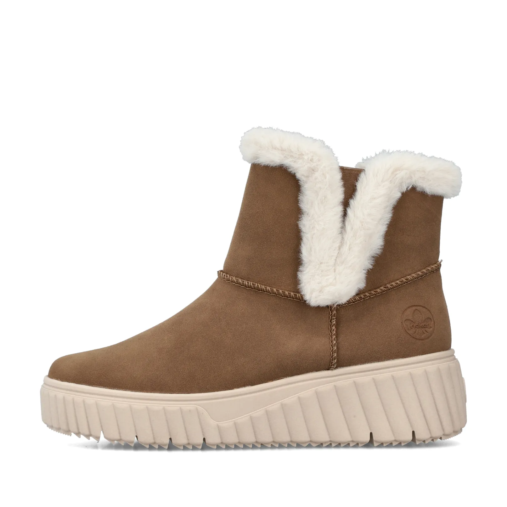 Rieker Stiefeletten & Boots | Fluffy<Damen Kurzstiefel nelken Braun