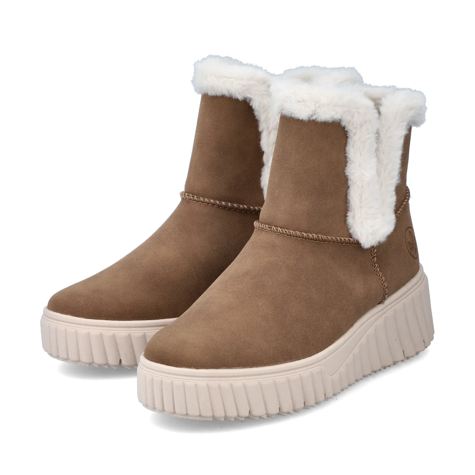 Rieker Stiefeletten & Boots | Fluffy<Damen Kurzstiefel nelken Braun