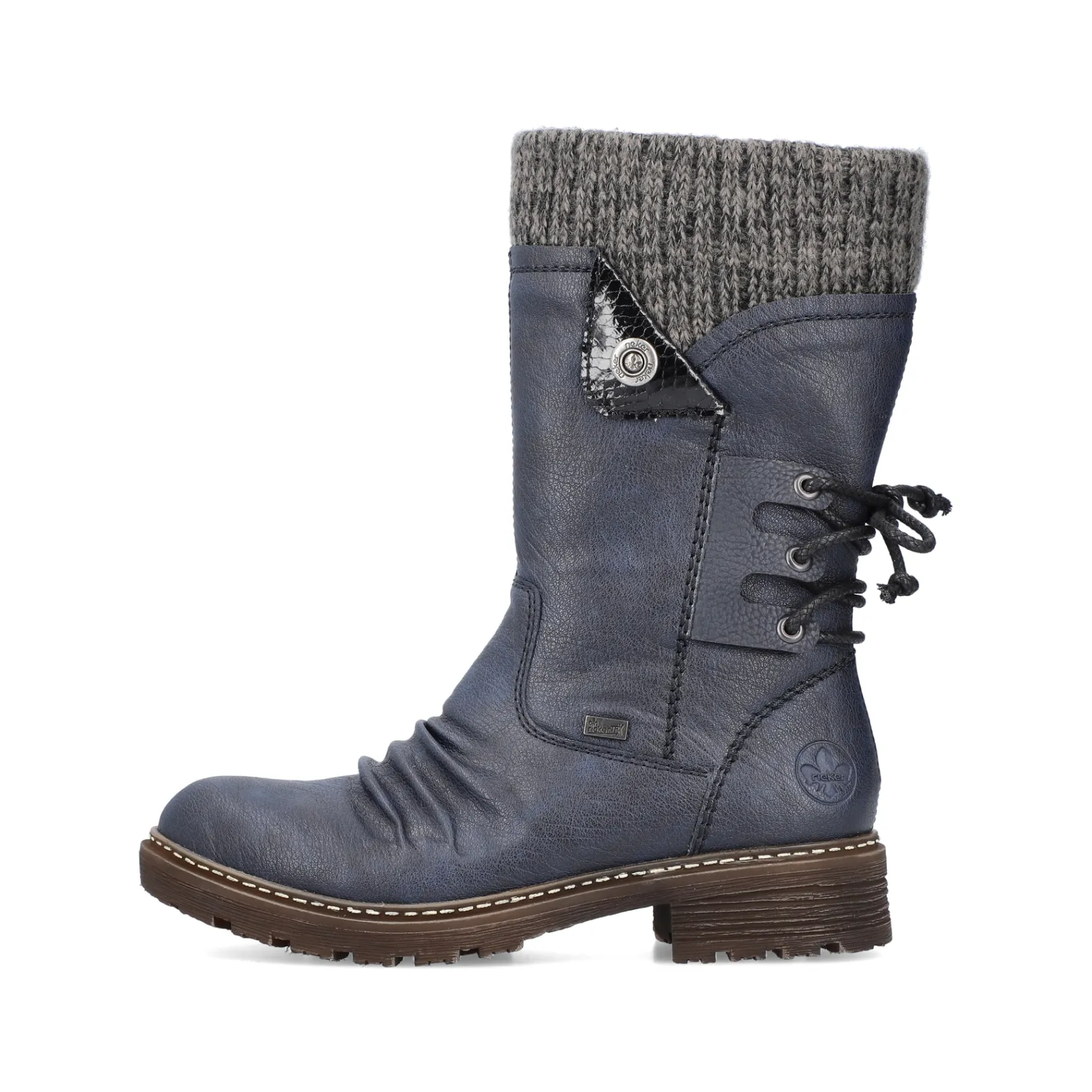 Rieker Stiefeletten & Boots<Damen Kurzstiefel schiefer Blau