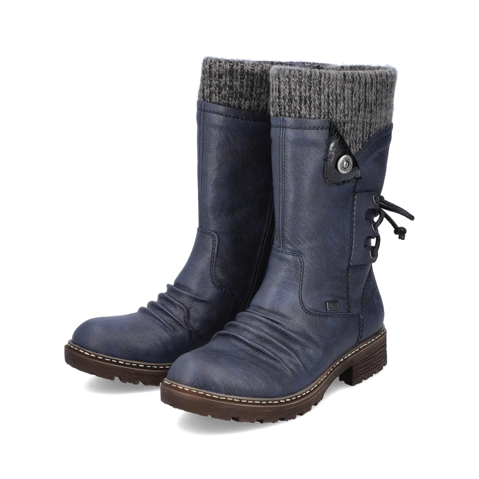 Rieker Stiefeletten & Boots<Damen Kurzstiefel schiefer Blau