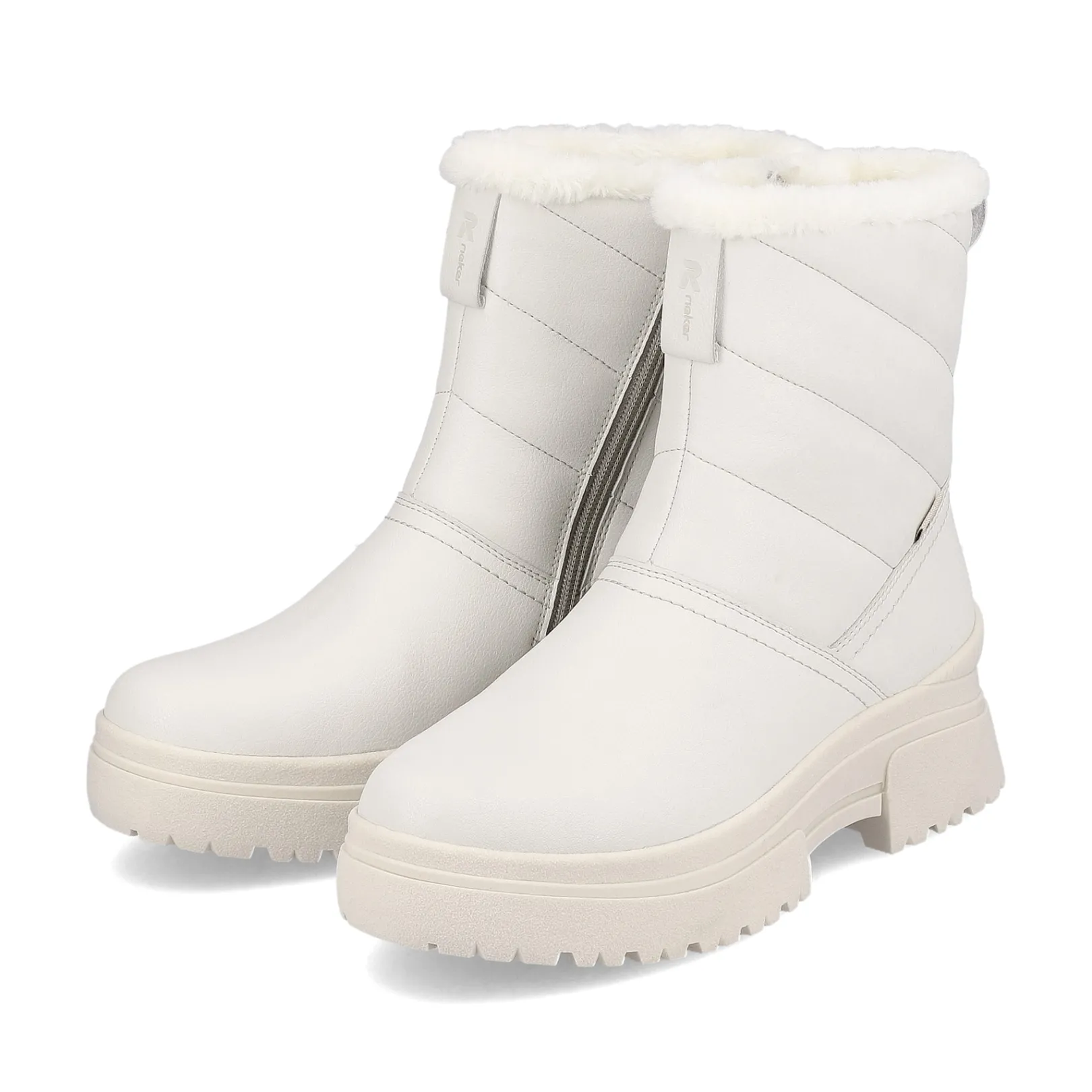 Rieker Fluffy | Stiefeletten & Boots<Damen Kurzstiefel snow white Weiss