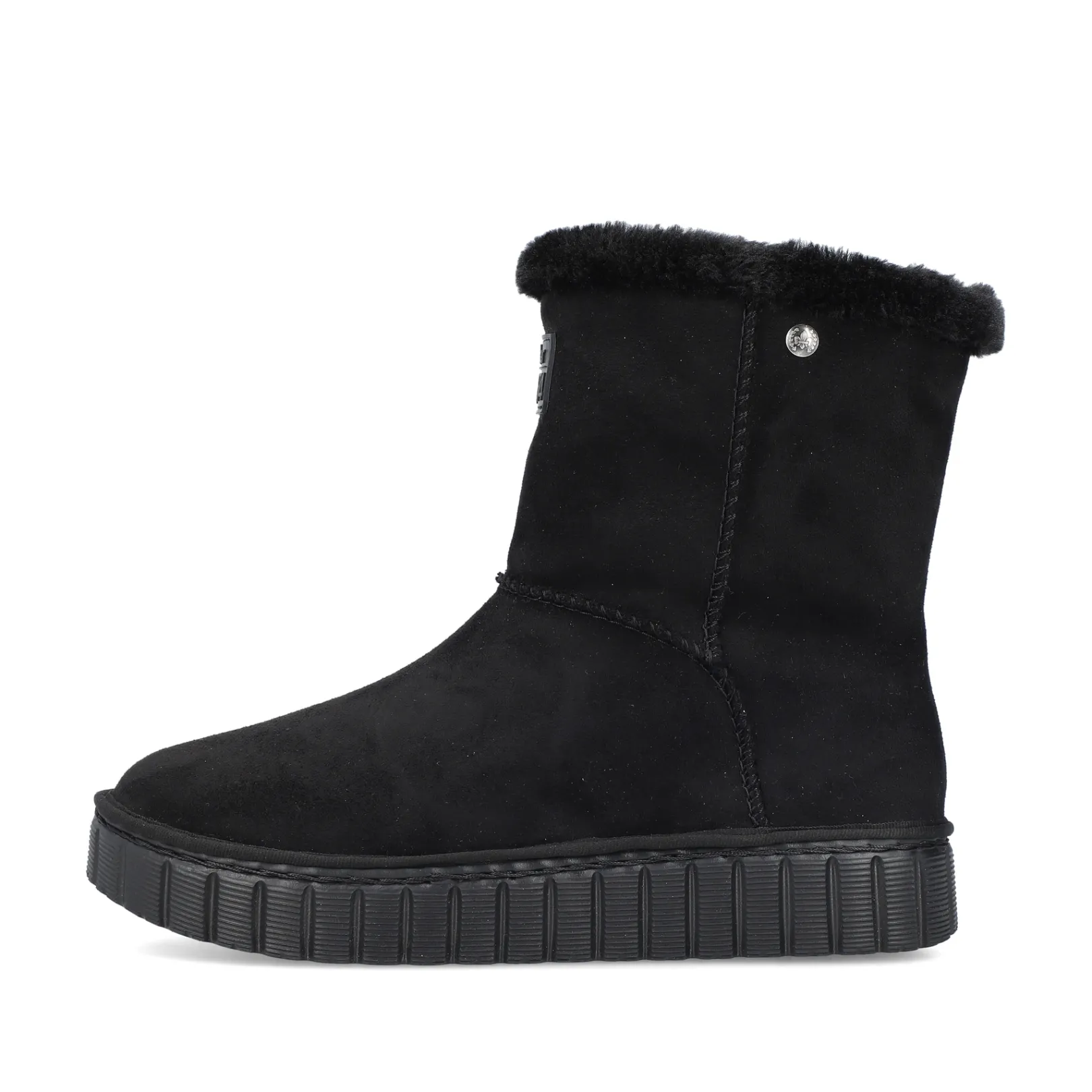 Rieker Fluffy | Stiefeletten & Boots<Damen Kurzstiefel tief Schwarz