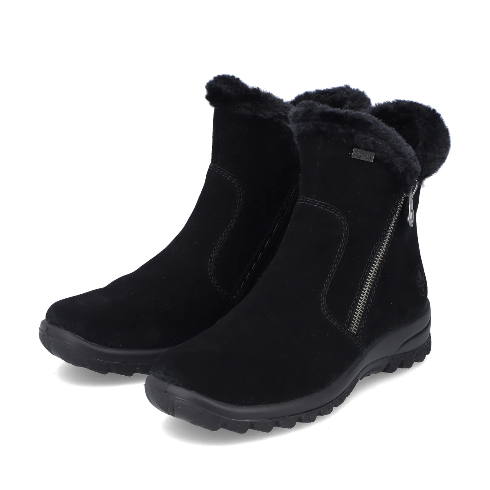 Rieker Stiefeletten & Boots | Fluffy<Damen Kurzstiefel tief Schwarz