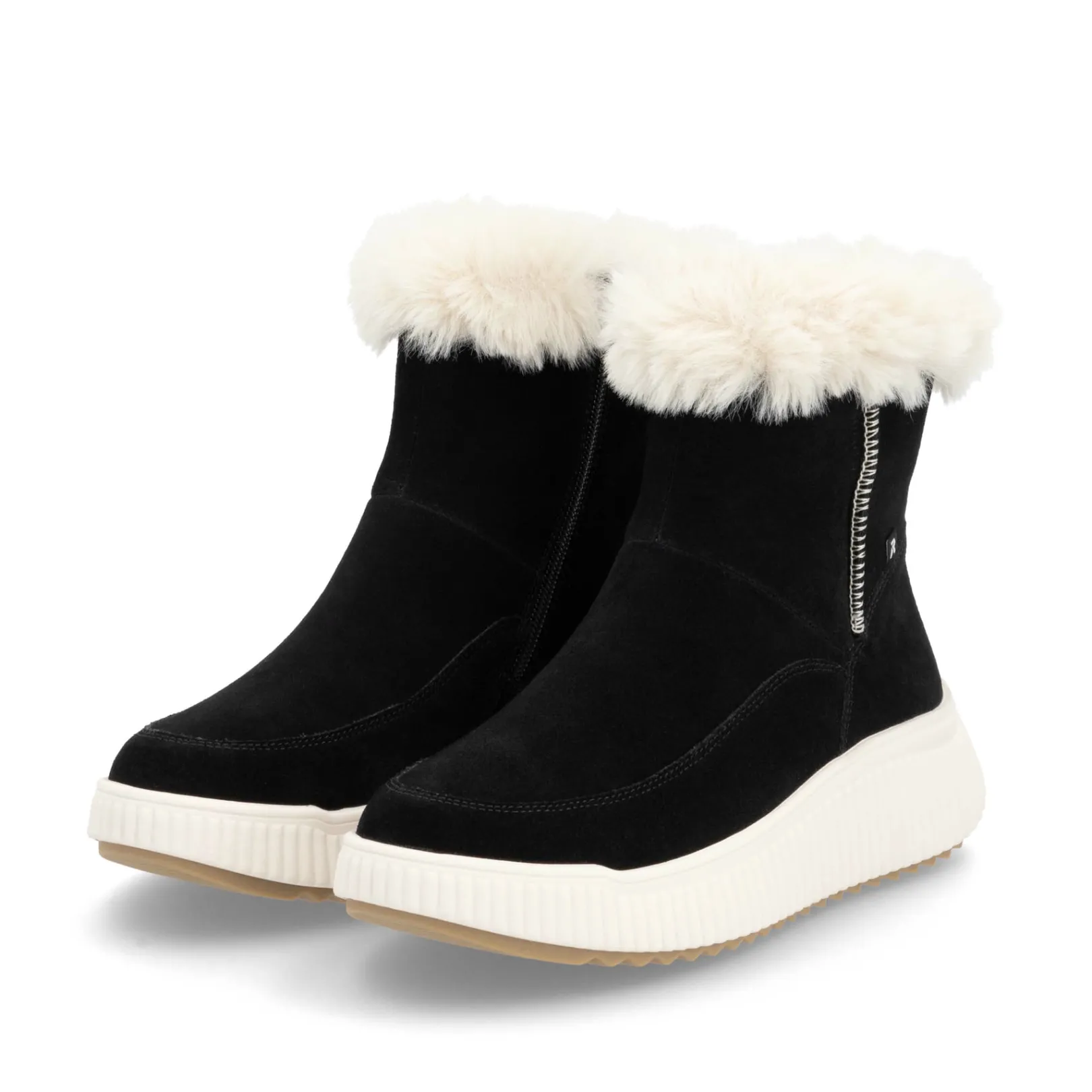 Rieker Stiefeletten & Boots | Fluffy<Damen Kurzstiefel urban Schwarz