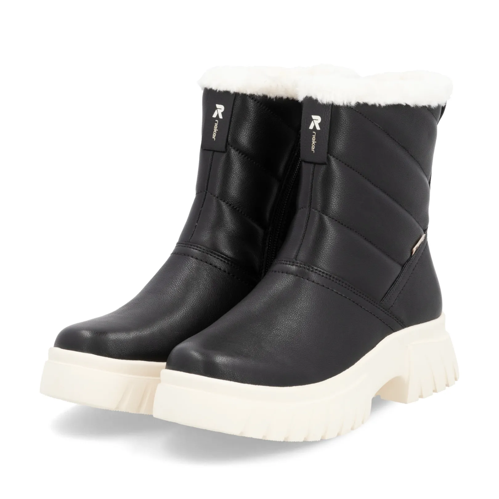 Rieker Stiefeletten & Boots | Fluffy<Damen Kurzstiefel urban Schwarz