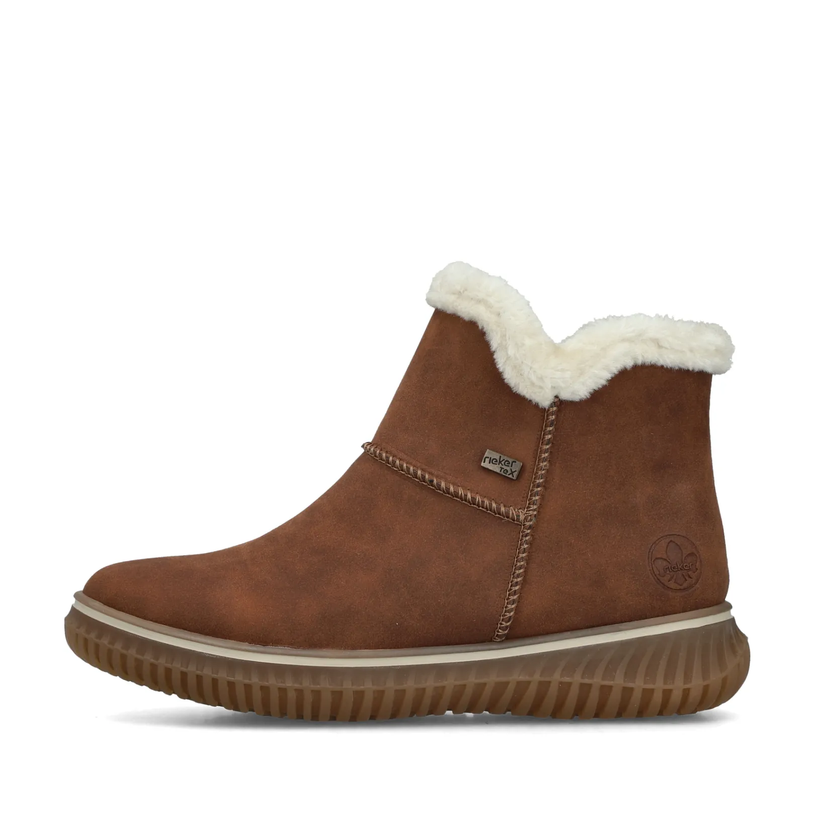 Rieker Stiefeletten & Boots | Fluffy<Damen Kurzstiefel zimt Braun