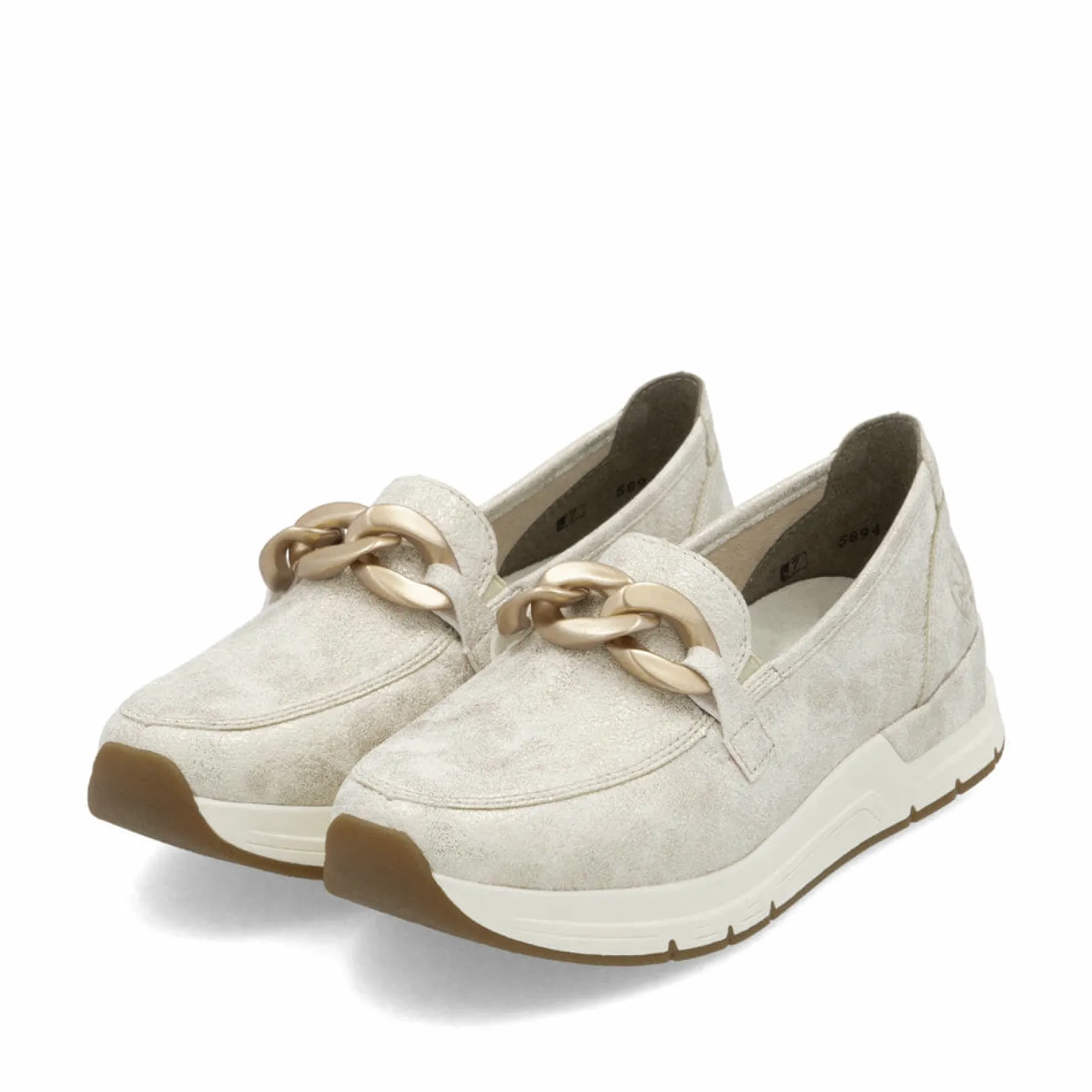 Rieker Halbschuhe & Slipper | Loafer & Ballerinas<Damen Loafer Beige