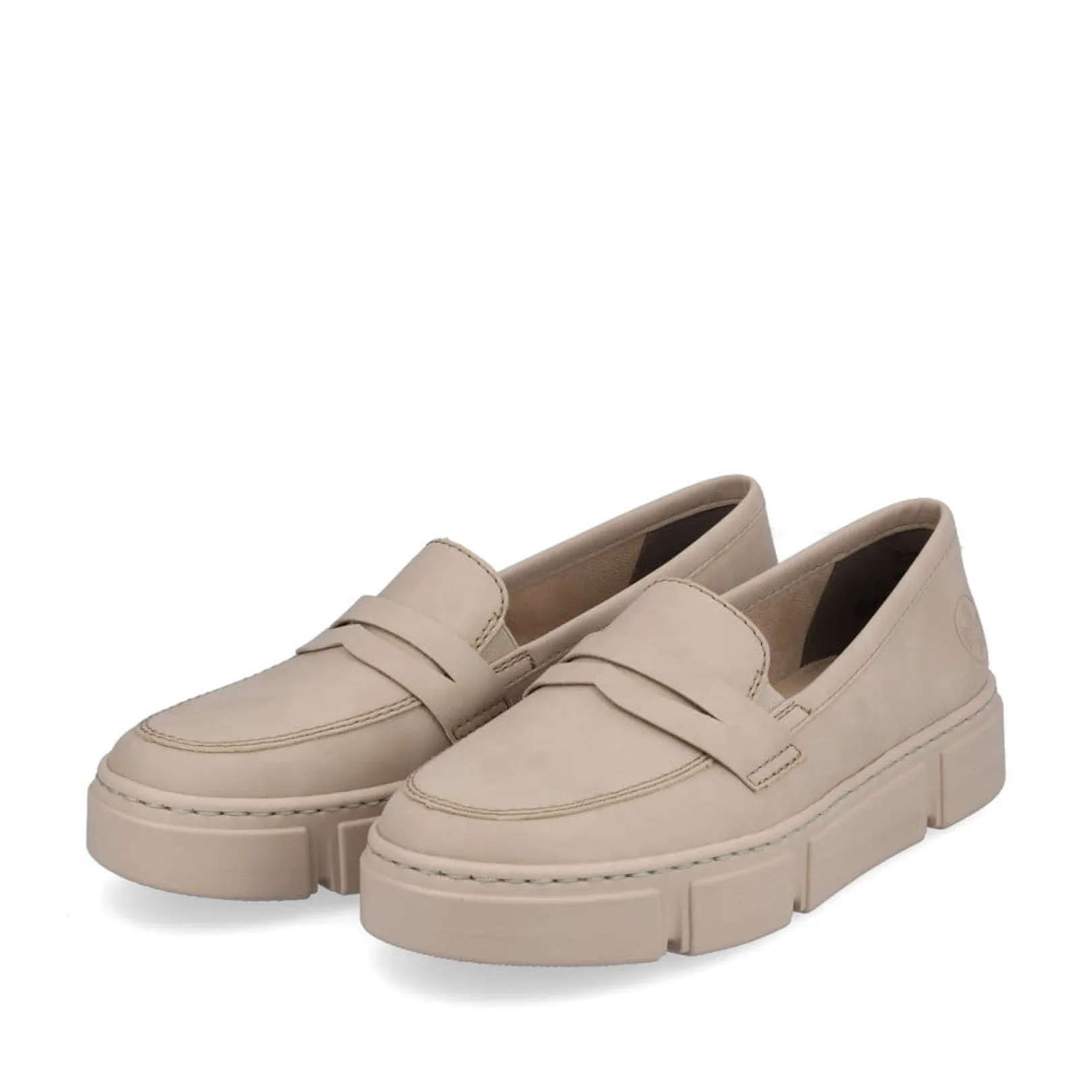 Rieker Halbschuhe & Slipper | Loafer & Ballerinas<Damen Loafer champagner Beige