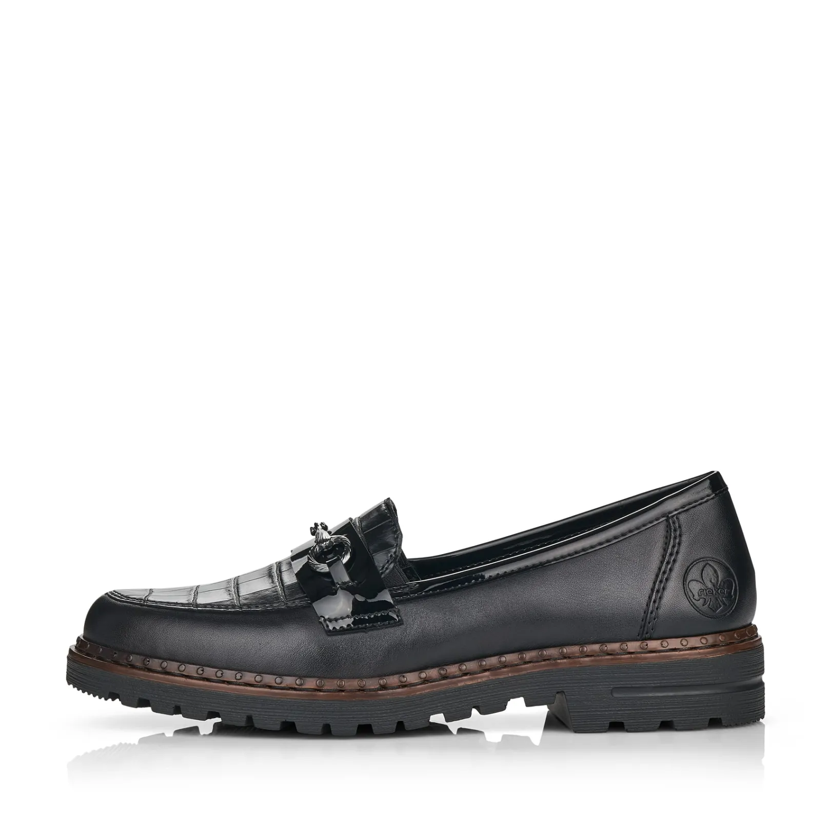 Rieker Halbschuhe & Slipper | Loafer & Ballerinas<Damen Loafer graphit Schwarz