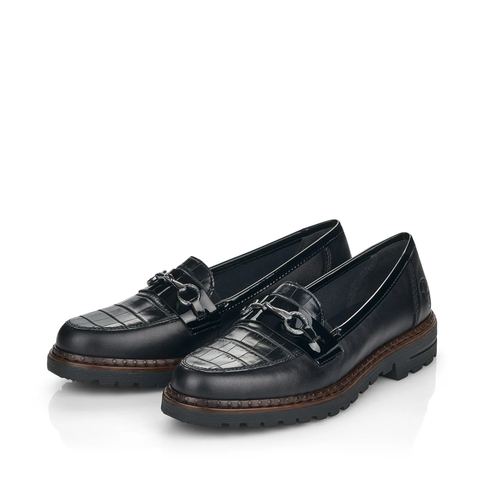 Rieker Halbschuhe & Slipper | Loafer & Ballerinas<Damen Loafer graphit Schwarz