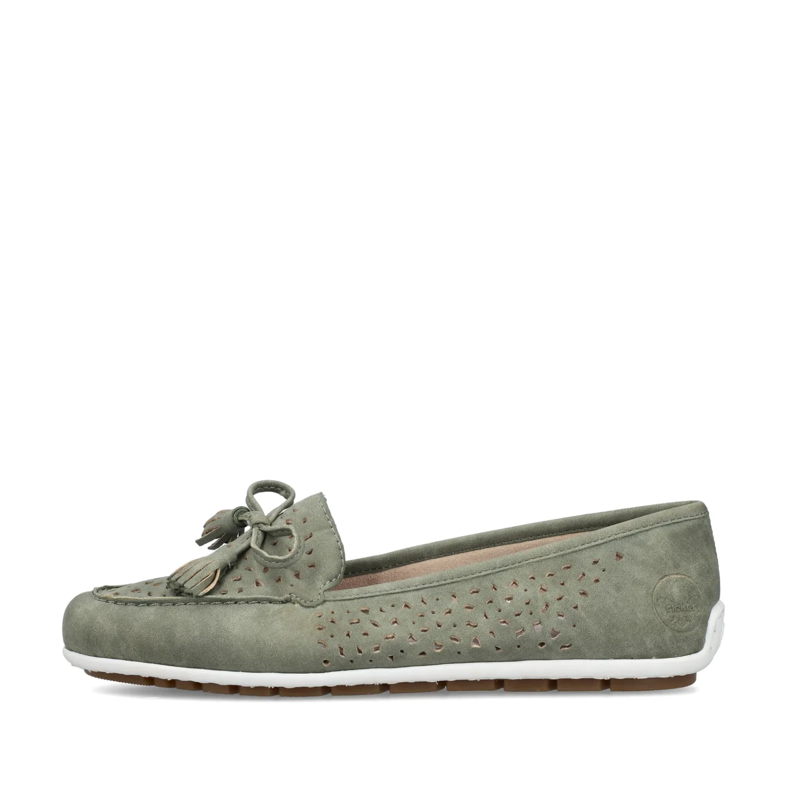 Rieker Halbschuhe & Slipper | Loafer & Ballerinas<Damen Loafer grau Grün