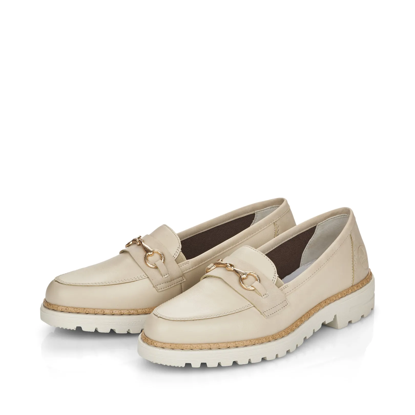 Rieker Halbschuhe & Slipper | Loafer & Ballerinas<Damen Loafer hell Beige