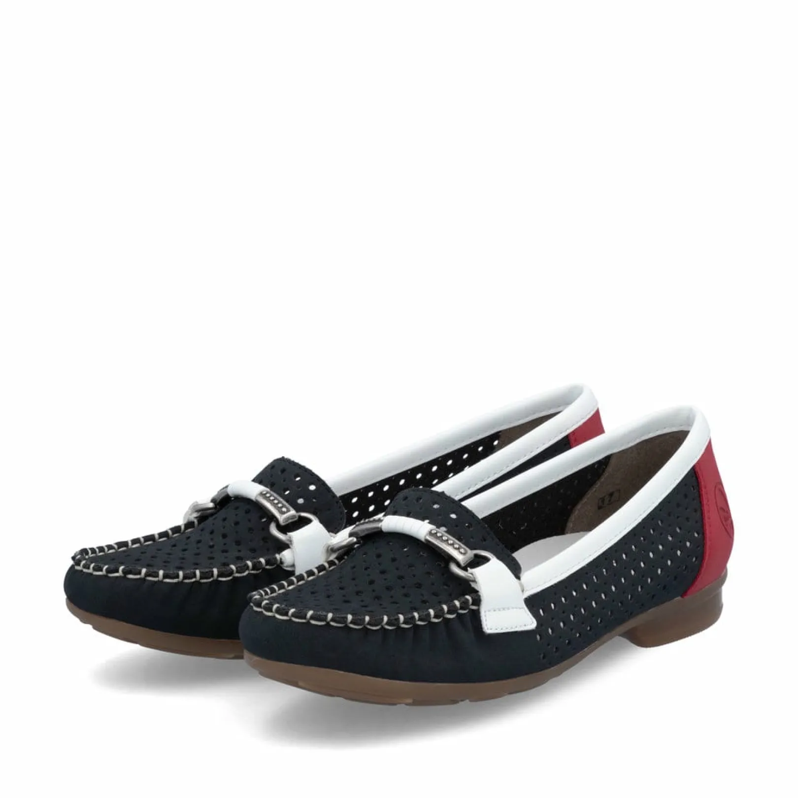 Rieker Halbschuhe & Slipper | Loafer & Ballerinas<Damen Loafer ozean-feuerrot Blau