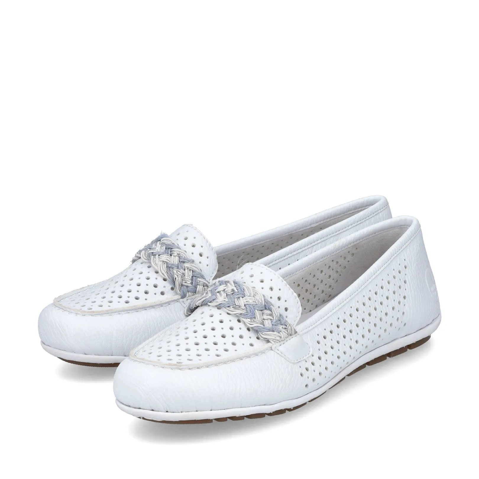 Rieker Halbschuhe & Slipper | Loafer & Ballerinas<Damen Loafer rein Weiss