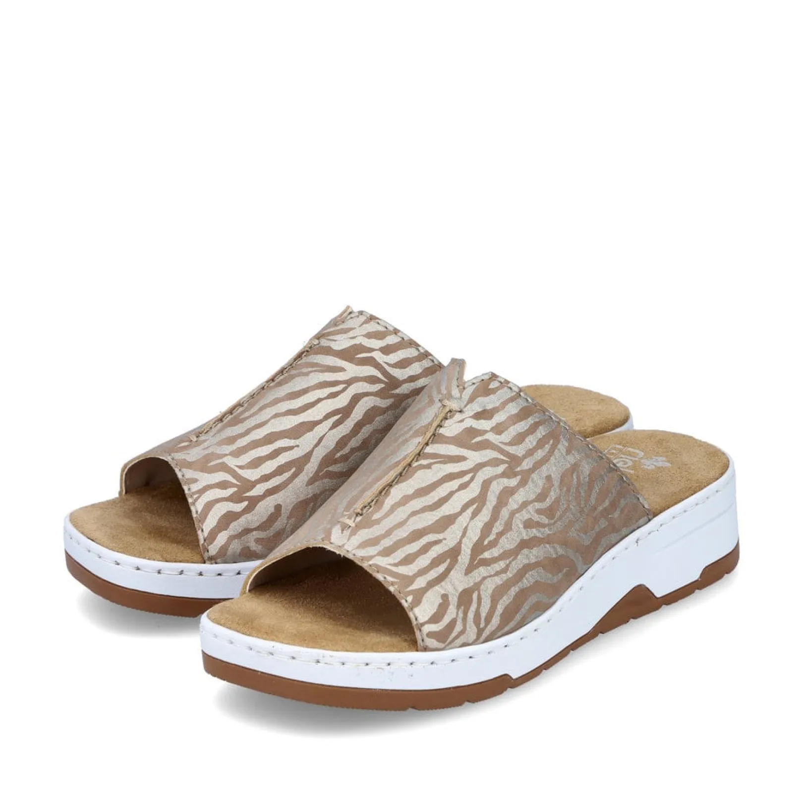 Rieker Pantoletten & Hausschuhe<Damen Pantoletten braun Beige