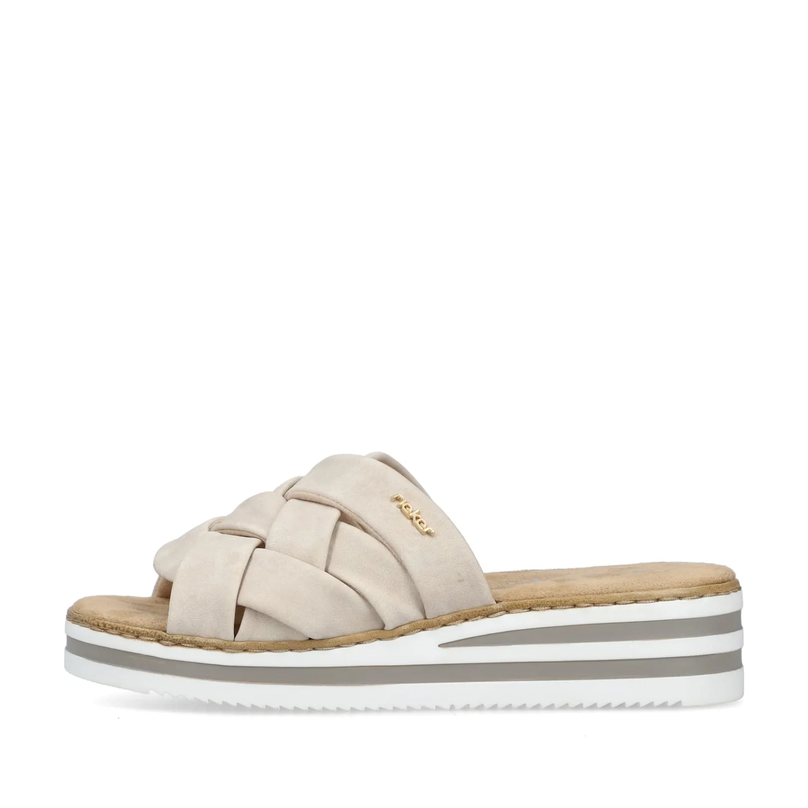 Rieker Pantoletten & Hausschuhe<Damen Pantoletten hell Beige