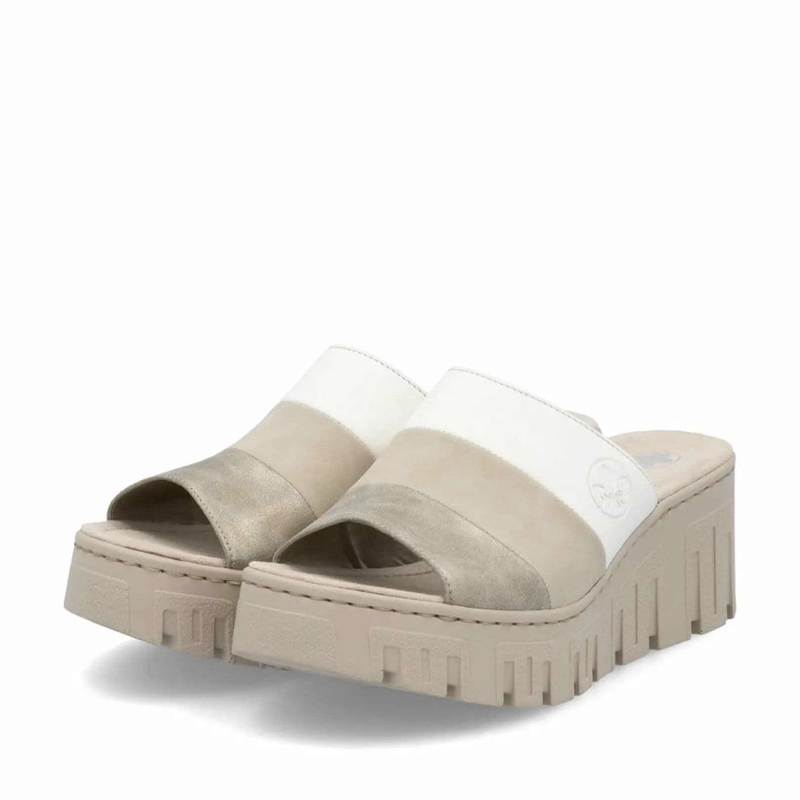 Rieker Pantoletten & Hausschuhe<Damen Pantoletten hell Beige