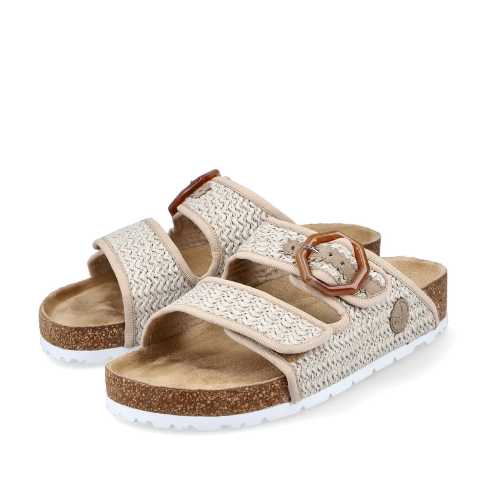 Rieker Pantoletten & Hausschuhe<Damen Pantoletten sand Beige