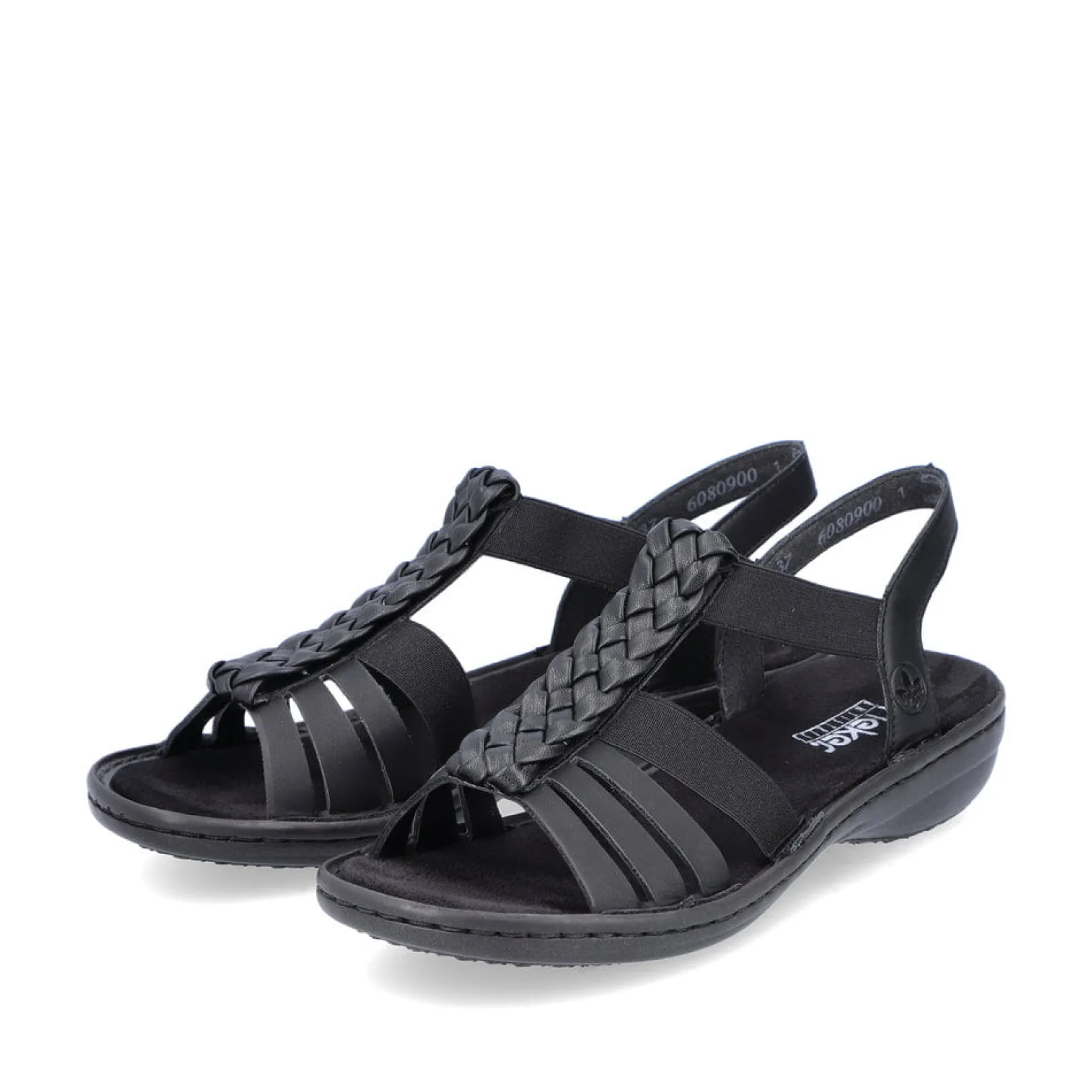 Rieker Sandalen & Sandaletten<Damen Riemchensandalen asphalt Schwarz