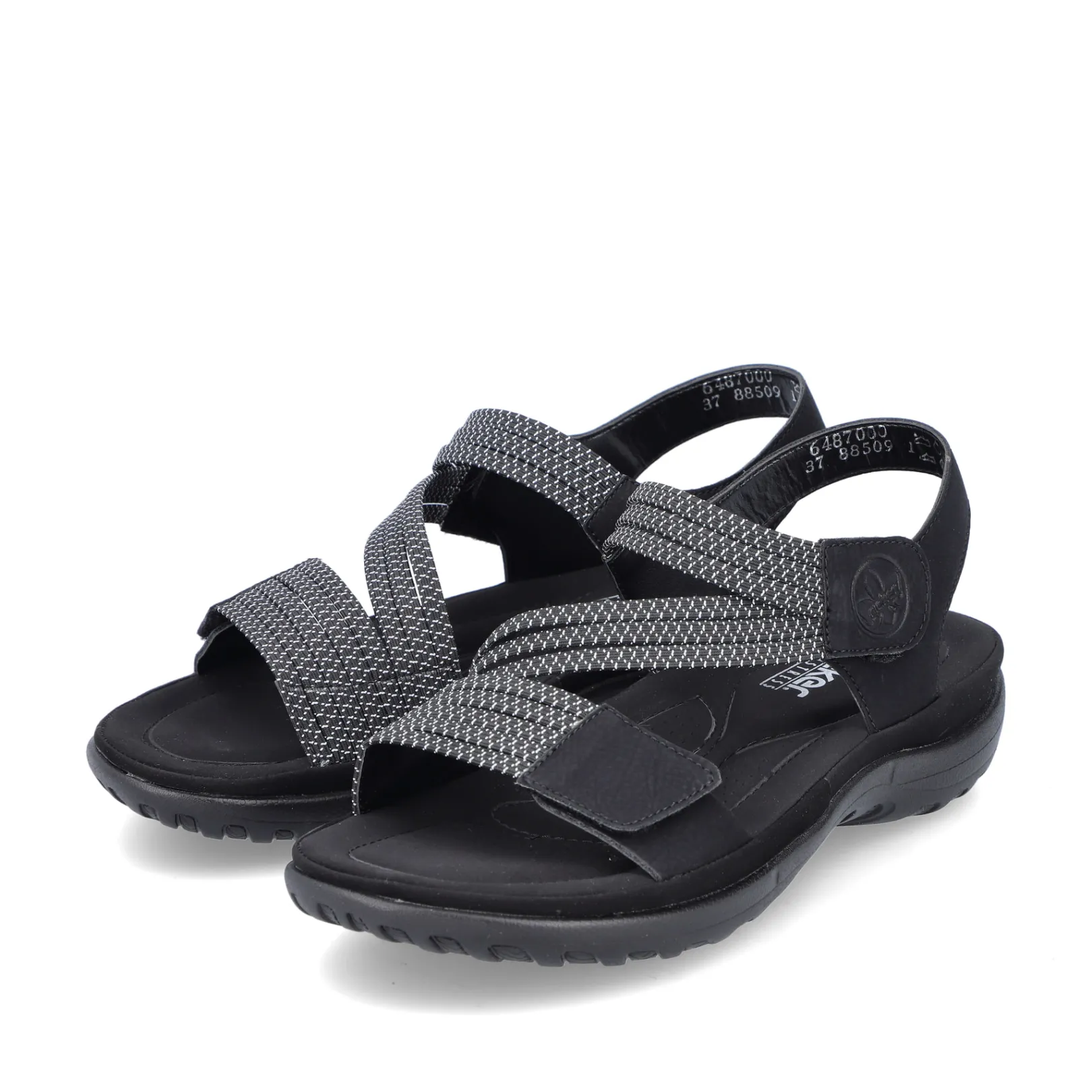 Rieker Sandalen & Sandaletten<Damen Riemchensandalen asphalt Schwarz