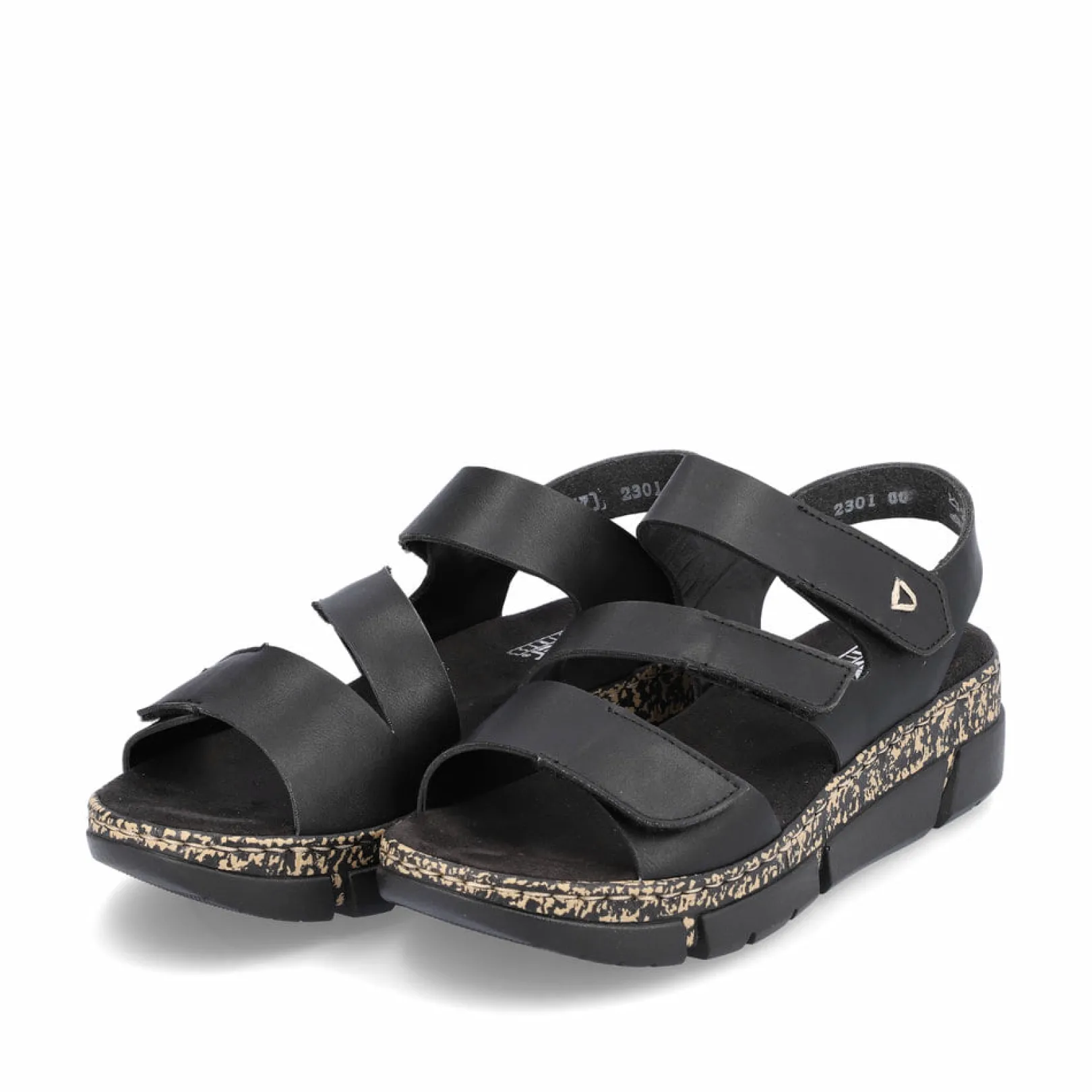 Rieker Sandalen & Sandaletten<Damen Riemchensandalen asphalt Schwarz