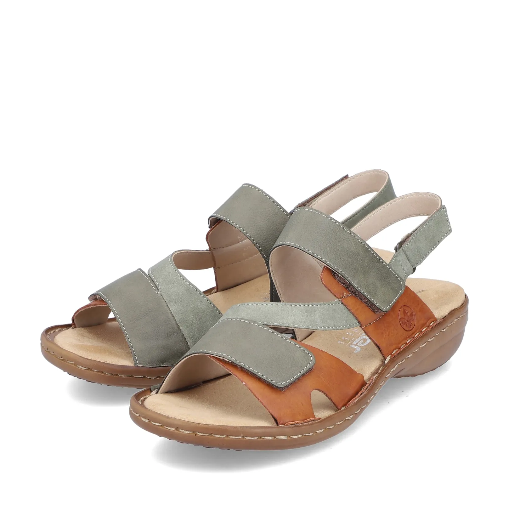 Rieker Sandalen & Sandaletten<Damen Riemchensandalen grau Grün