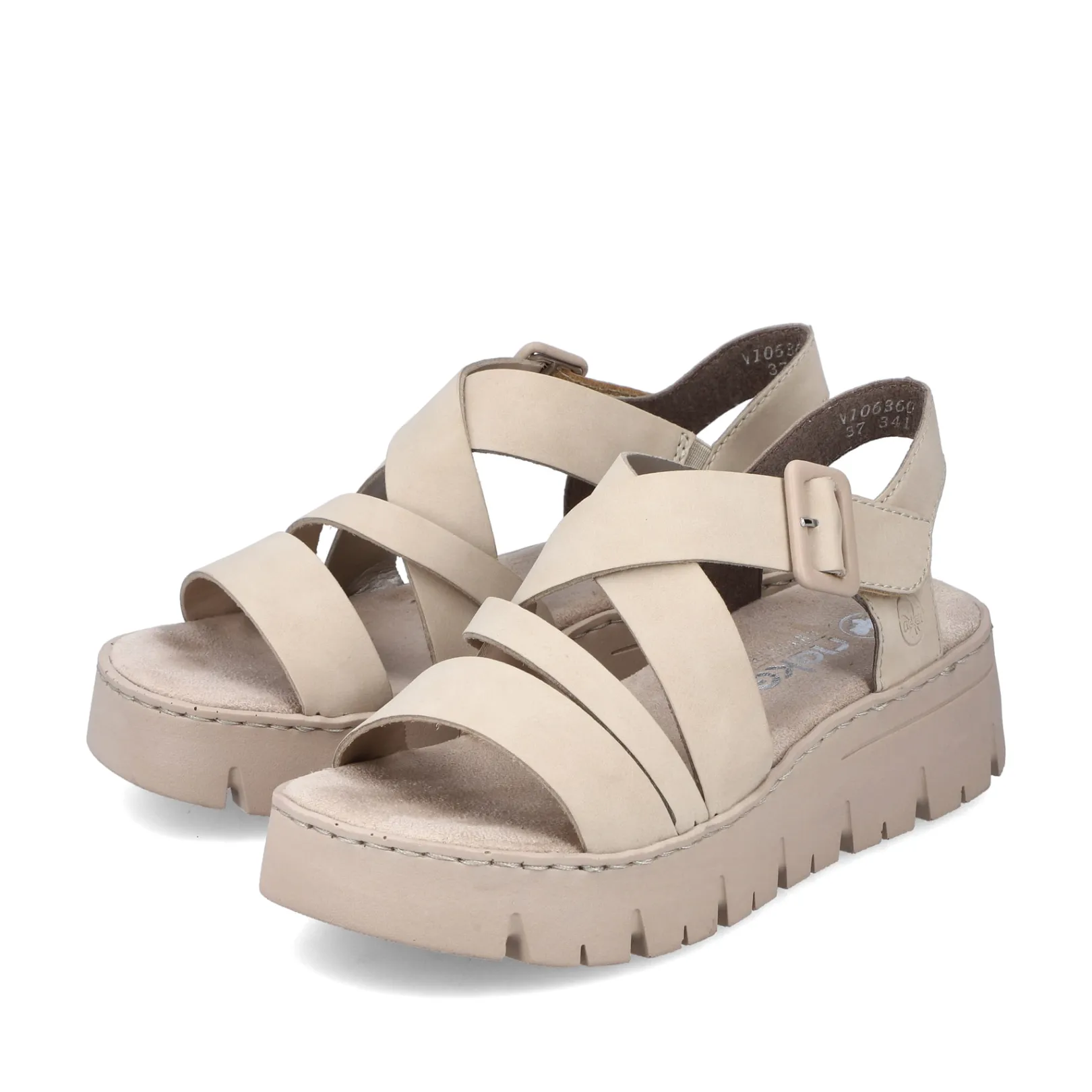 Rieker Sandalen & Sandaletten<Damen Riemchensandalen hell Beige