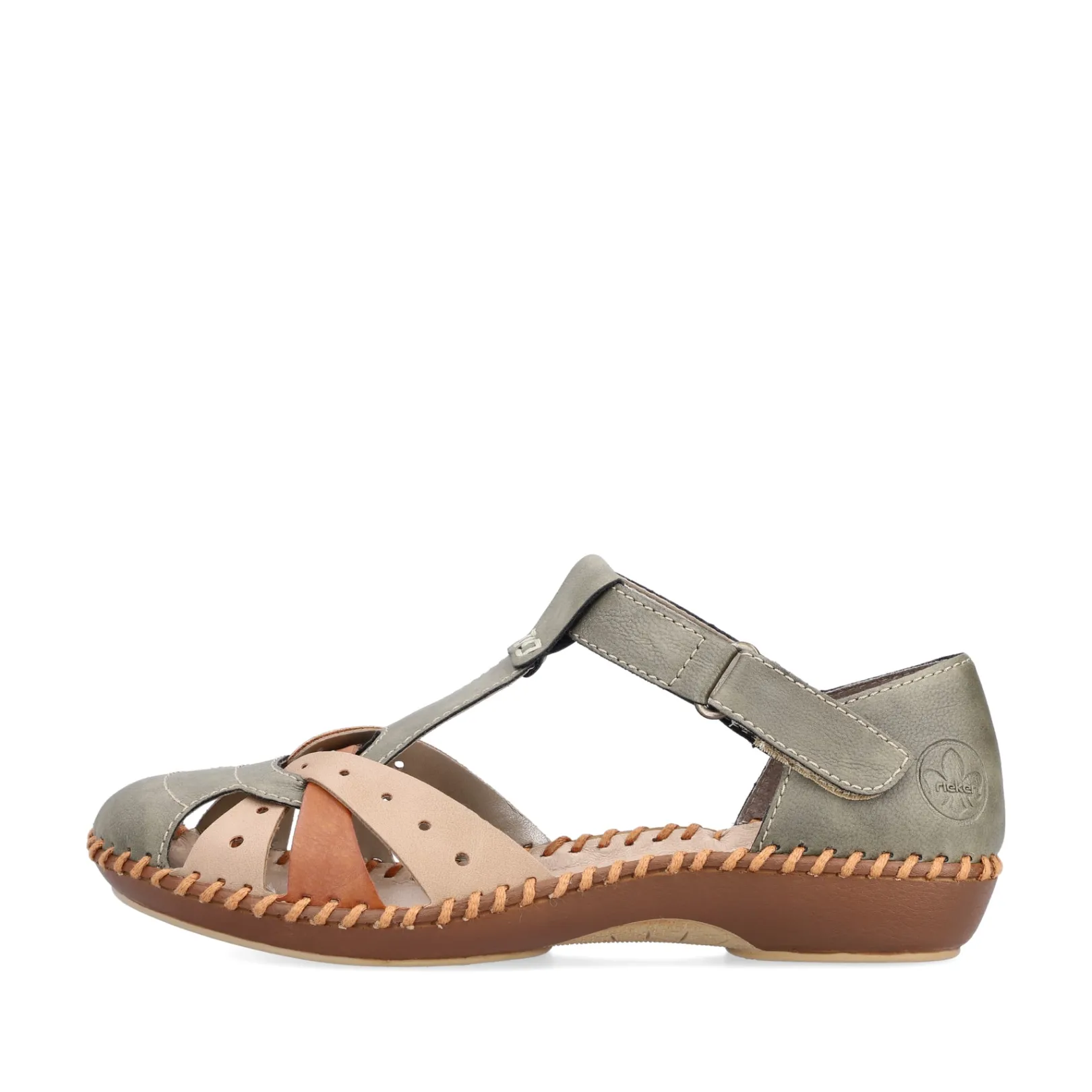 Rieker Sandalen & Sandaletten<Damen Riemchensandalen mint-beige Grün