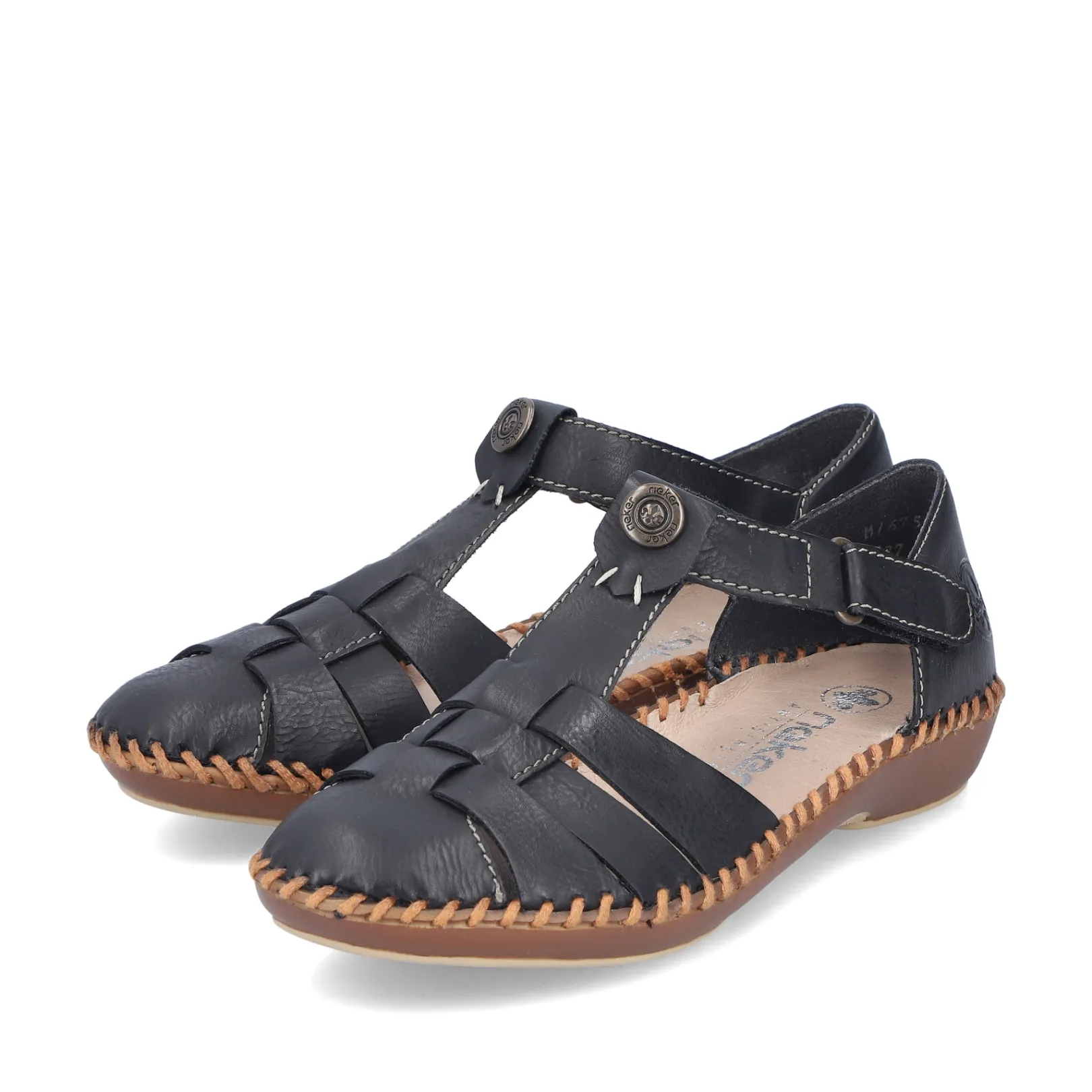 Rieker Sandalen & Sandaletten<Damen Riemchensandalen mitternachts Schwarz