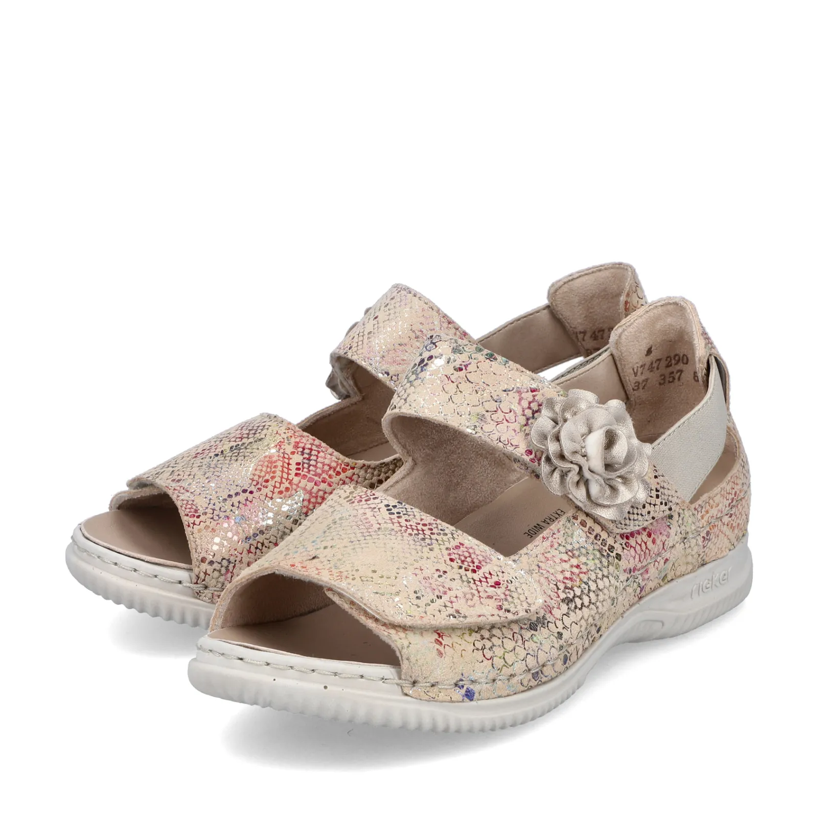 Rieker Sandalen & Sandaletten<Damen Riemchensandalen multi-creme Bunt