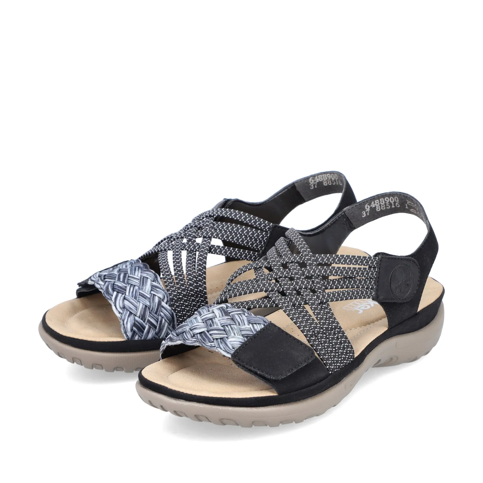 Rieker Sandalen & Sandaletten<Damen Riemchensandalen nacht Schwarz