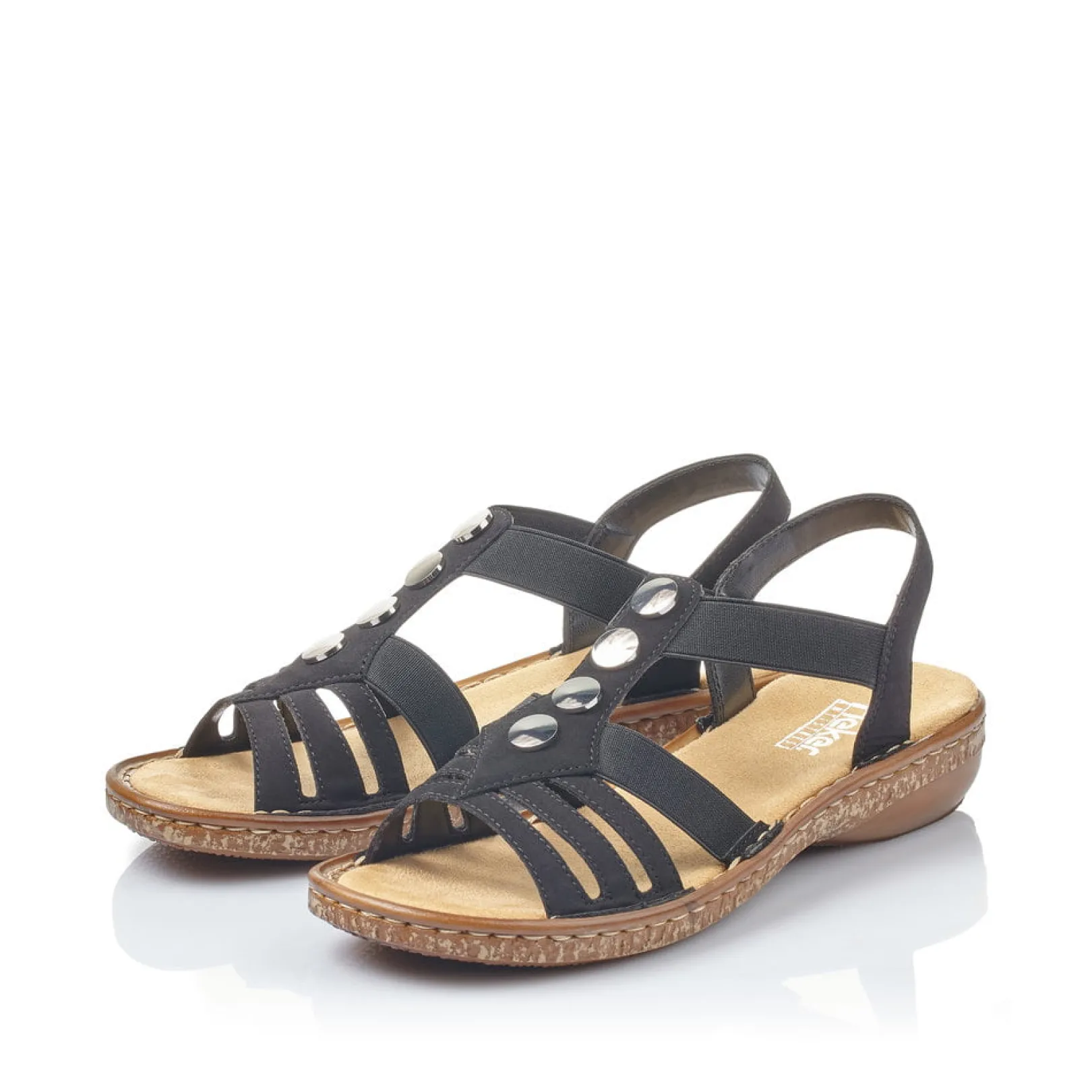 Rieker Sandalen & Sandaletten<Damen Riemchensandalen nacht Schwarz