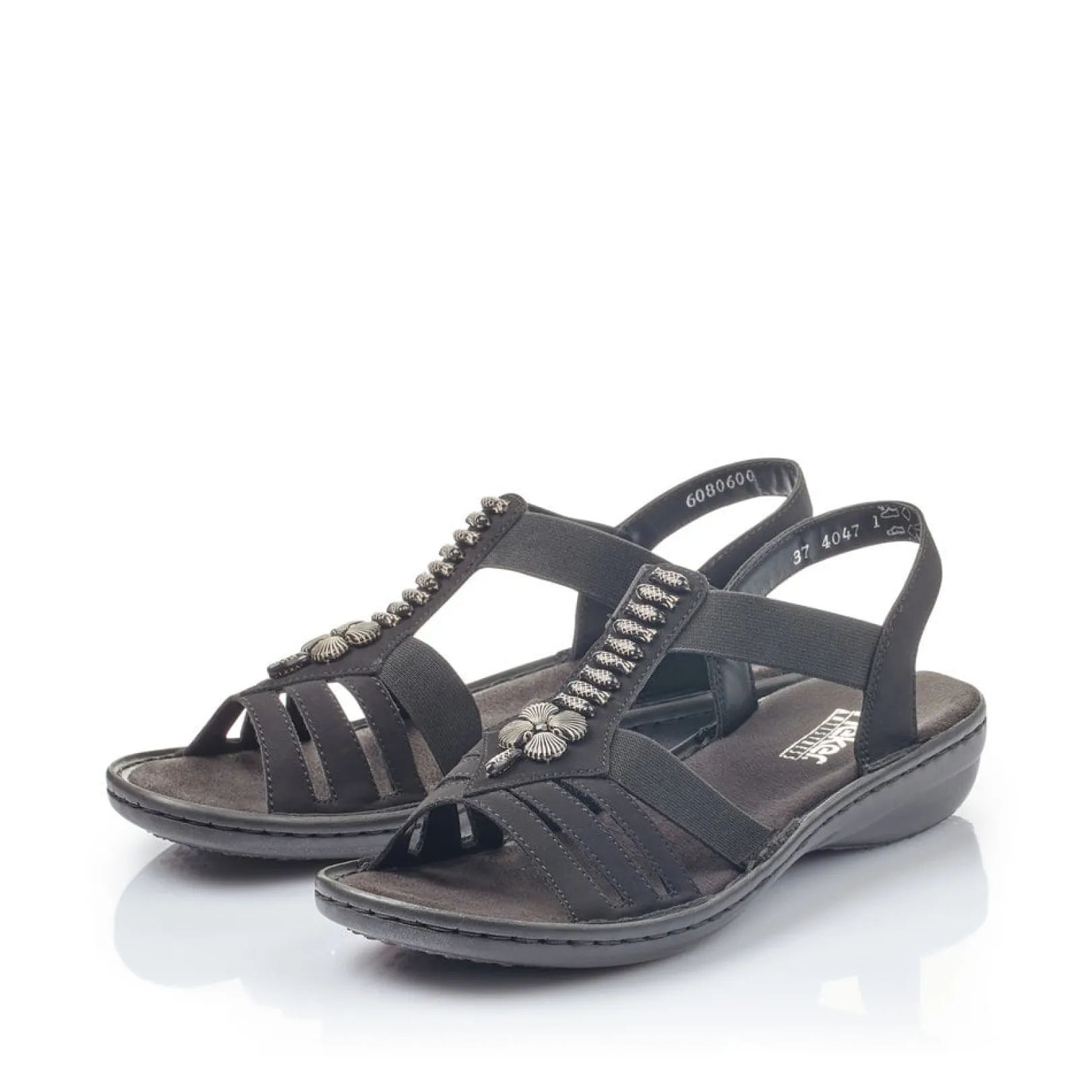 Rieker Sandalen & Sandaletten<Damen Riemchensandalen nacht Schwarz