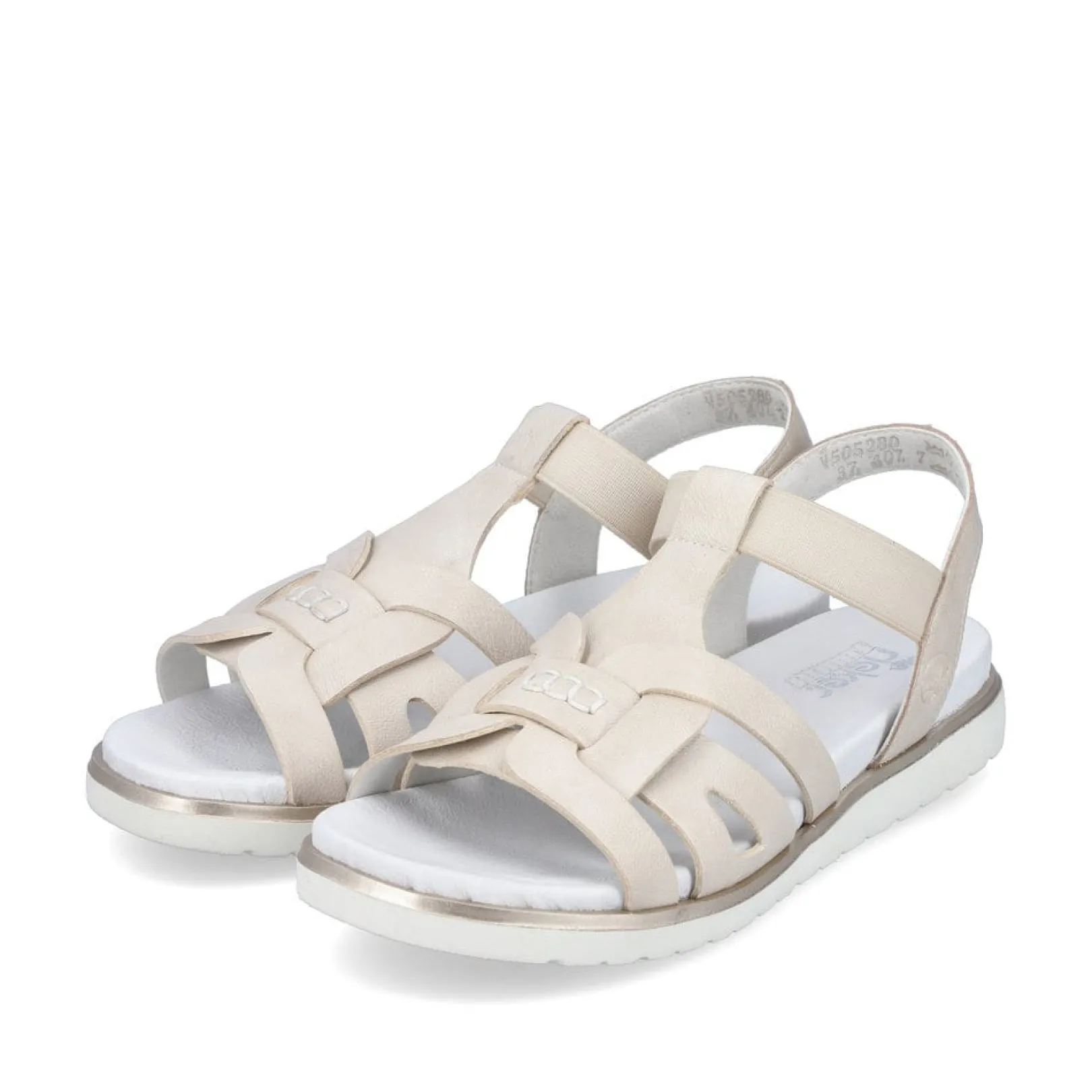 Rieker Sandalen & Sandaletten<Damen Riemchensandalen perlweiß Weiss