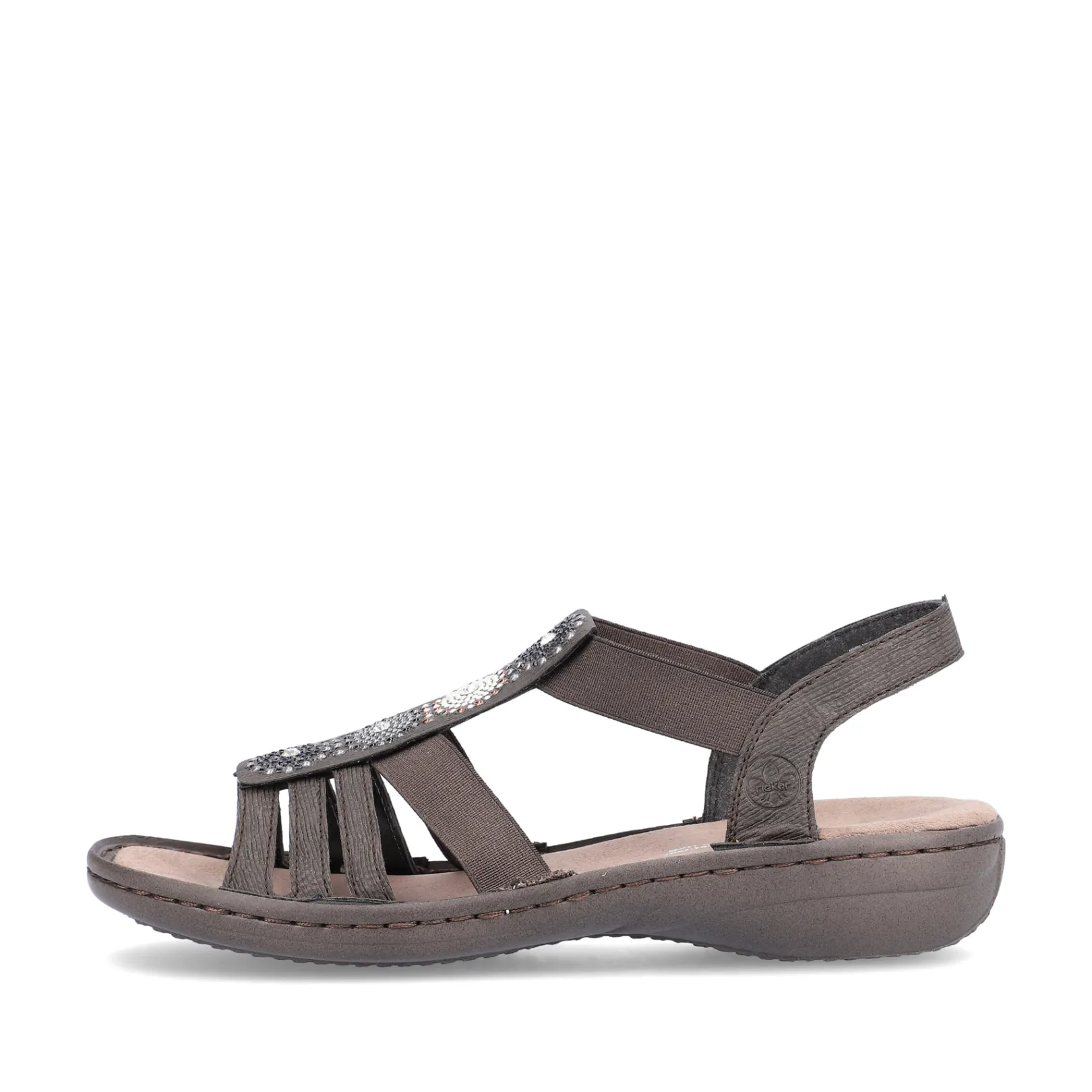 Rieker Sandalen & Sandaletten<Damen Riemchensandalen schwarz Grau