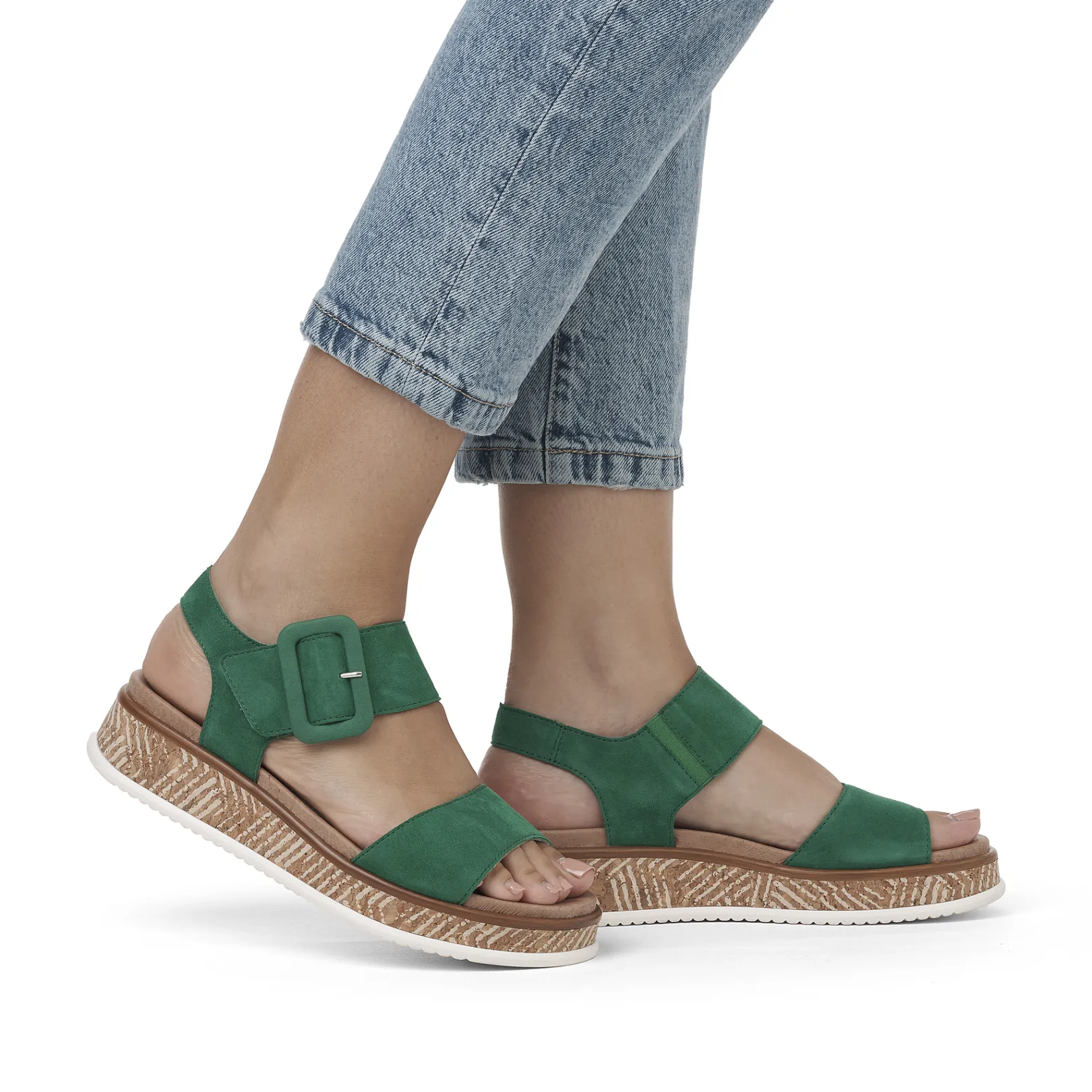 Rieker Sandalen & Sandaletten<Damen Riemchensandalen smaragd green Grün