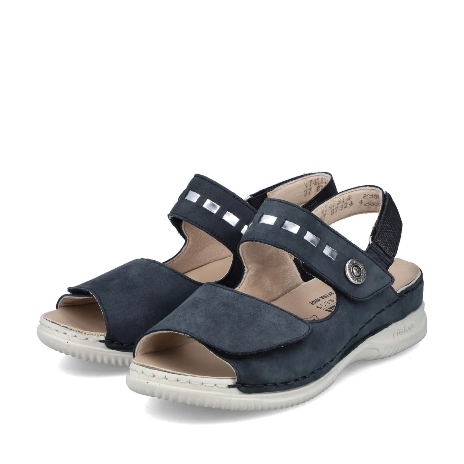 Rieker Sandalen & Sandaletten<Damen Riemchensandalen stahl Blau