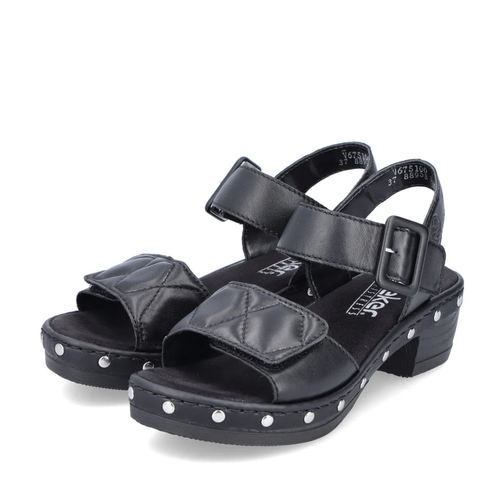 Rieker Sandalen & Sandaletten<Damen Riemchensandaletten asphalt Schwarz