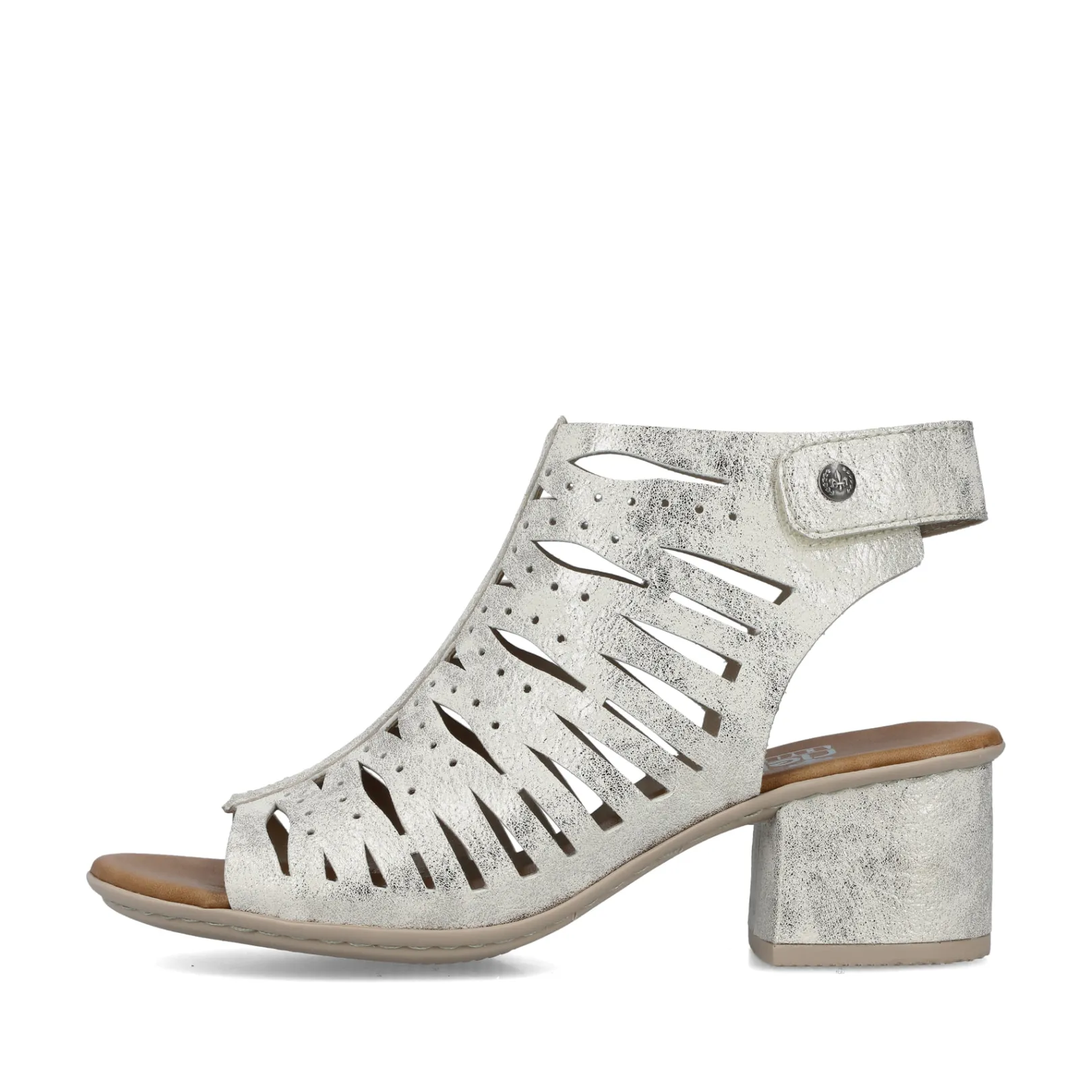 Rieker Sandalen & Sandaletten<Damen Riemchensandaletten silber-metallic Silber/platin