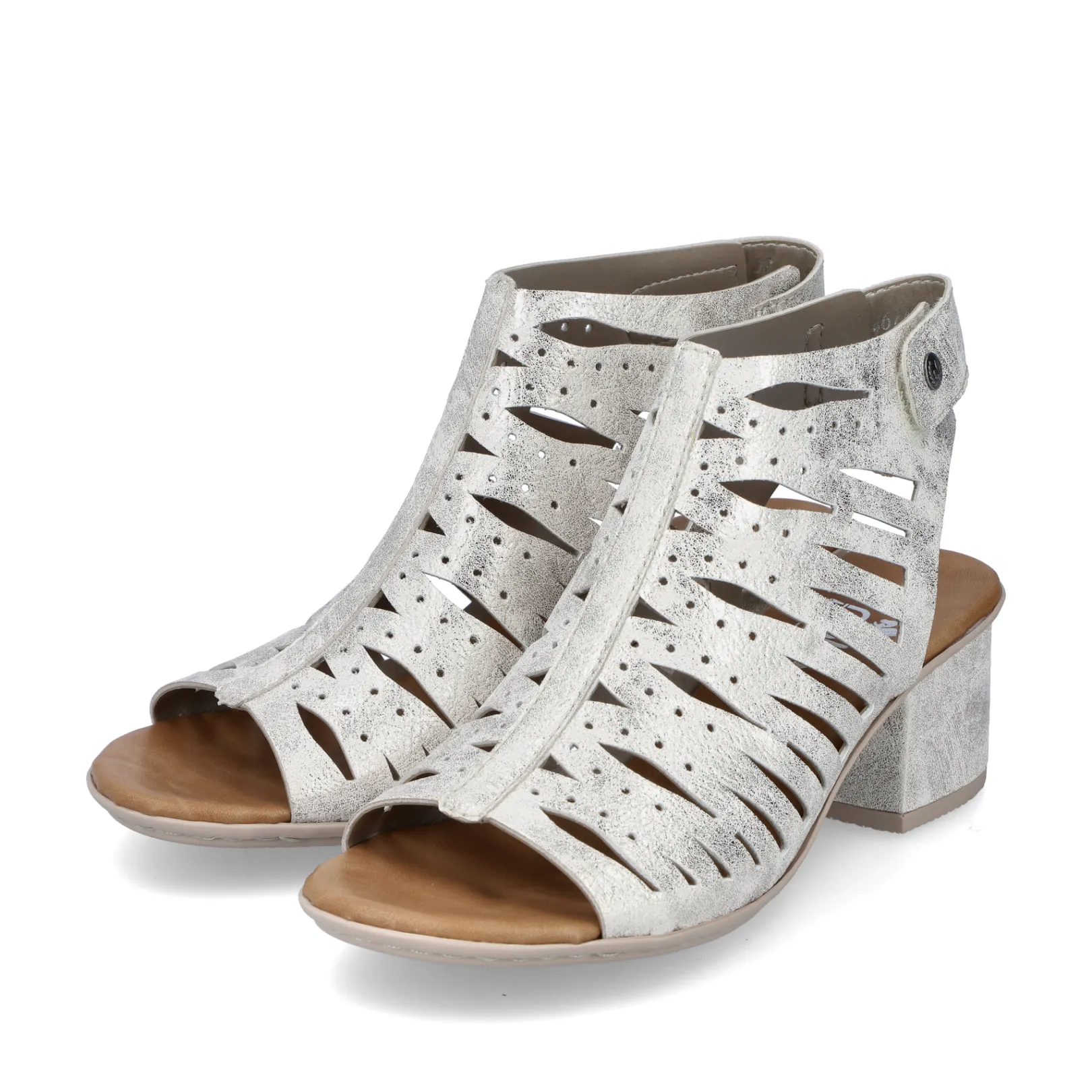 Rieker Sandalen & Sandaletten<Damen Riemchensandaletten silber-metallic Silber/platin