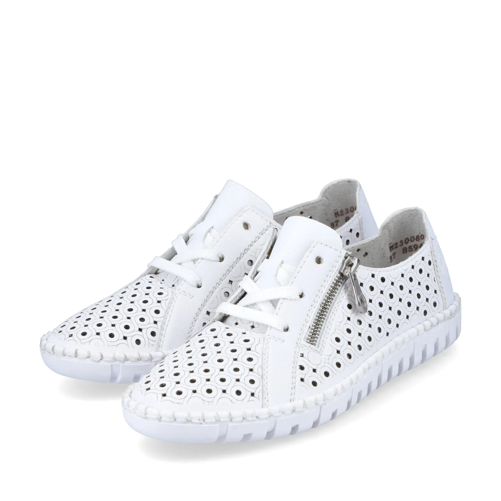 Rieker Halbschuhe & Slipper<Damen Schnürschuhe perlweiß Weiss