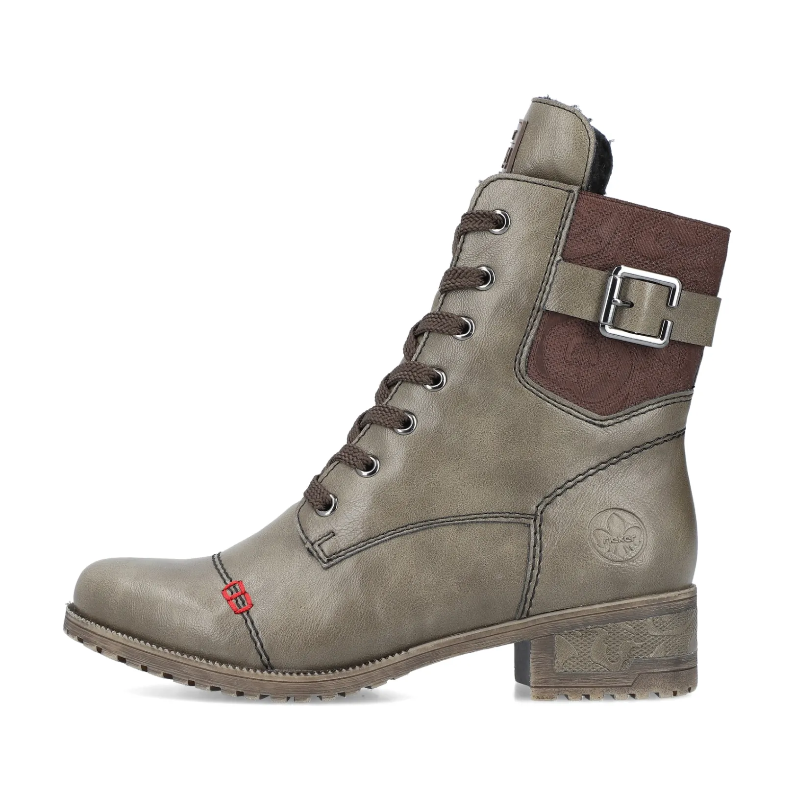 Rieker Stiefeletten & Boots<Damen Schnürstiefel armee Grün